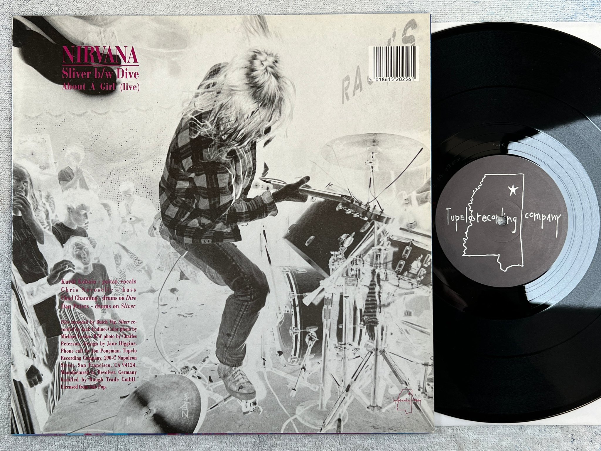 Omslagsbild för skivan NIRVANA Sliver 12"single -91 UK TUPELO TUPEP 25 grunge