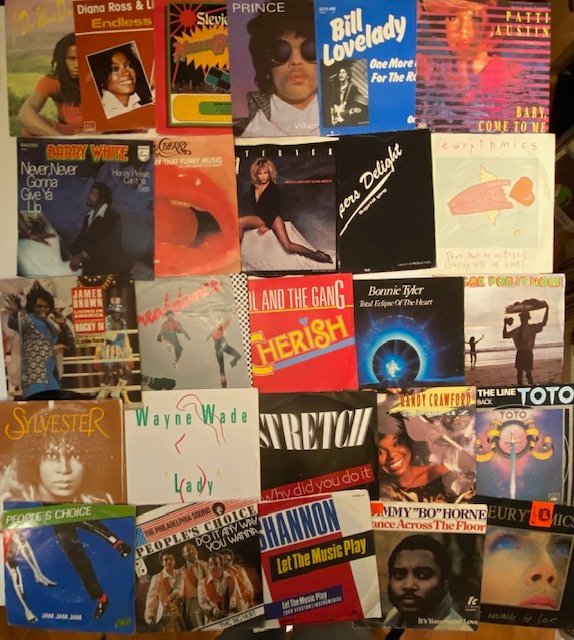 Omslagsbild för skivan 125+ st singlar mestadels disco / dance klassiker till Nyårsfesten ! ! ! 