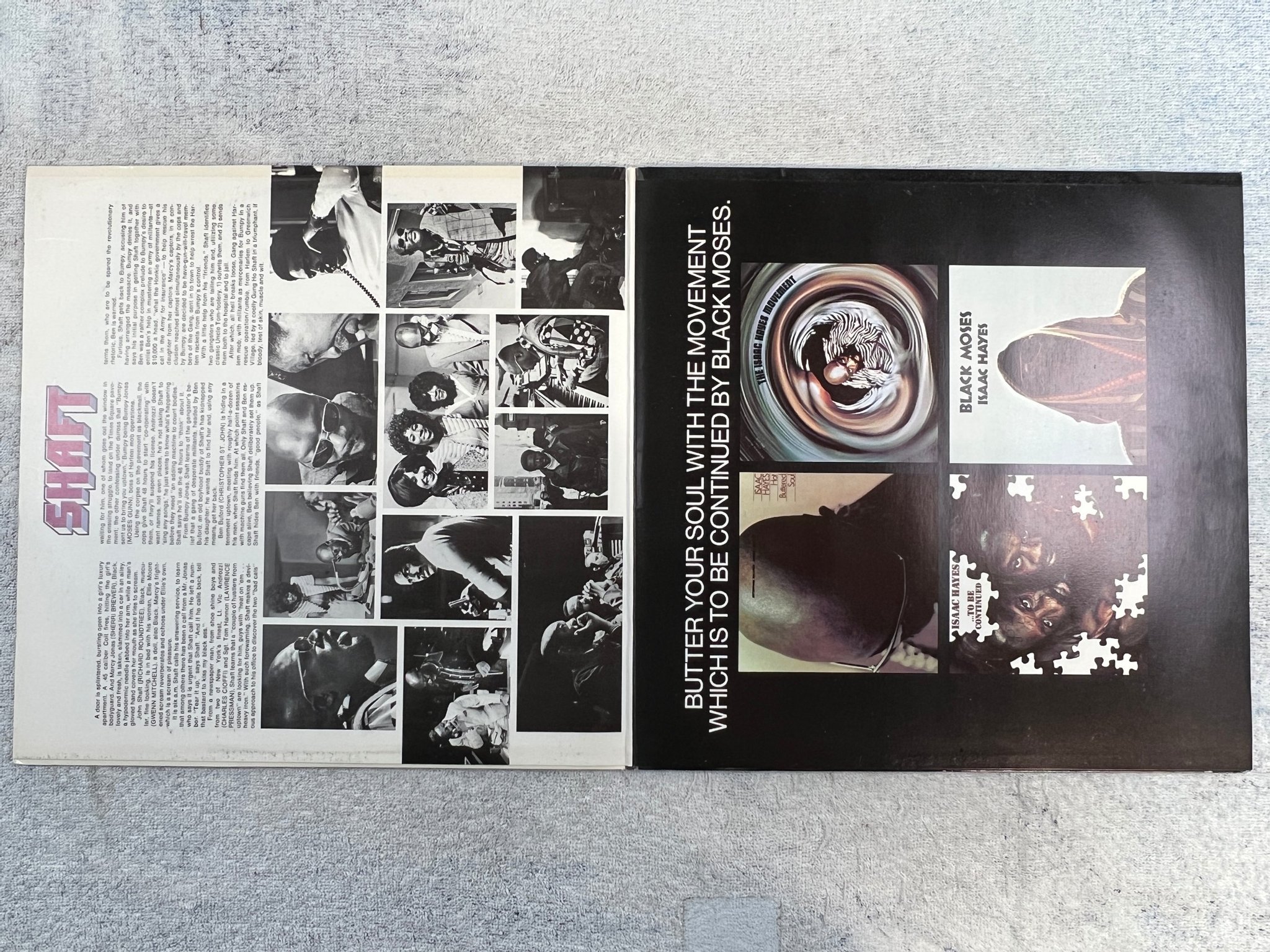 Omslagsbild för skivan ISAAC HAYES Shaft 2xLP -71 Ger STAX 2369 002 blaxploitation