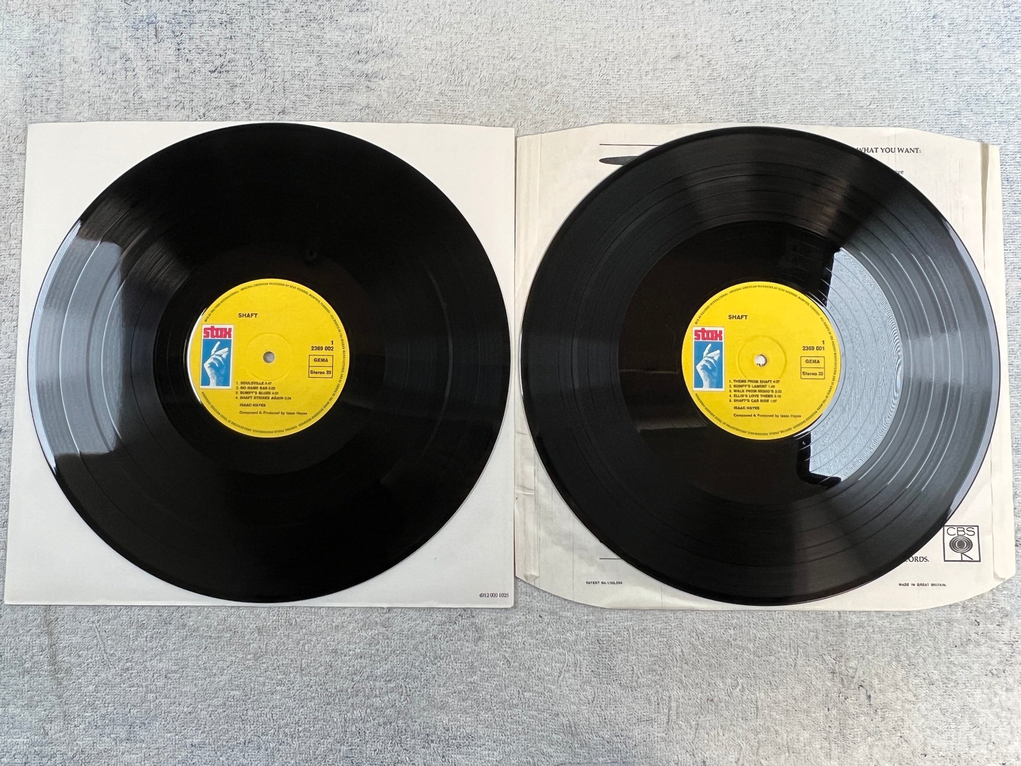 Omslagsbild för skivan ISAAC HAYES Shaft 2xLP -71 Ger STAX 2369 002 blaxploitation