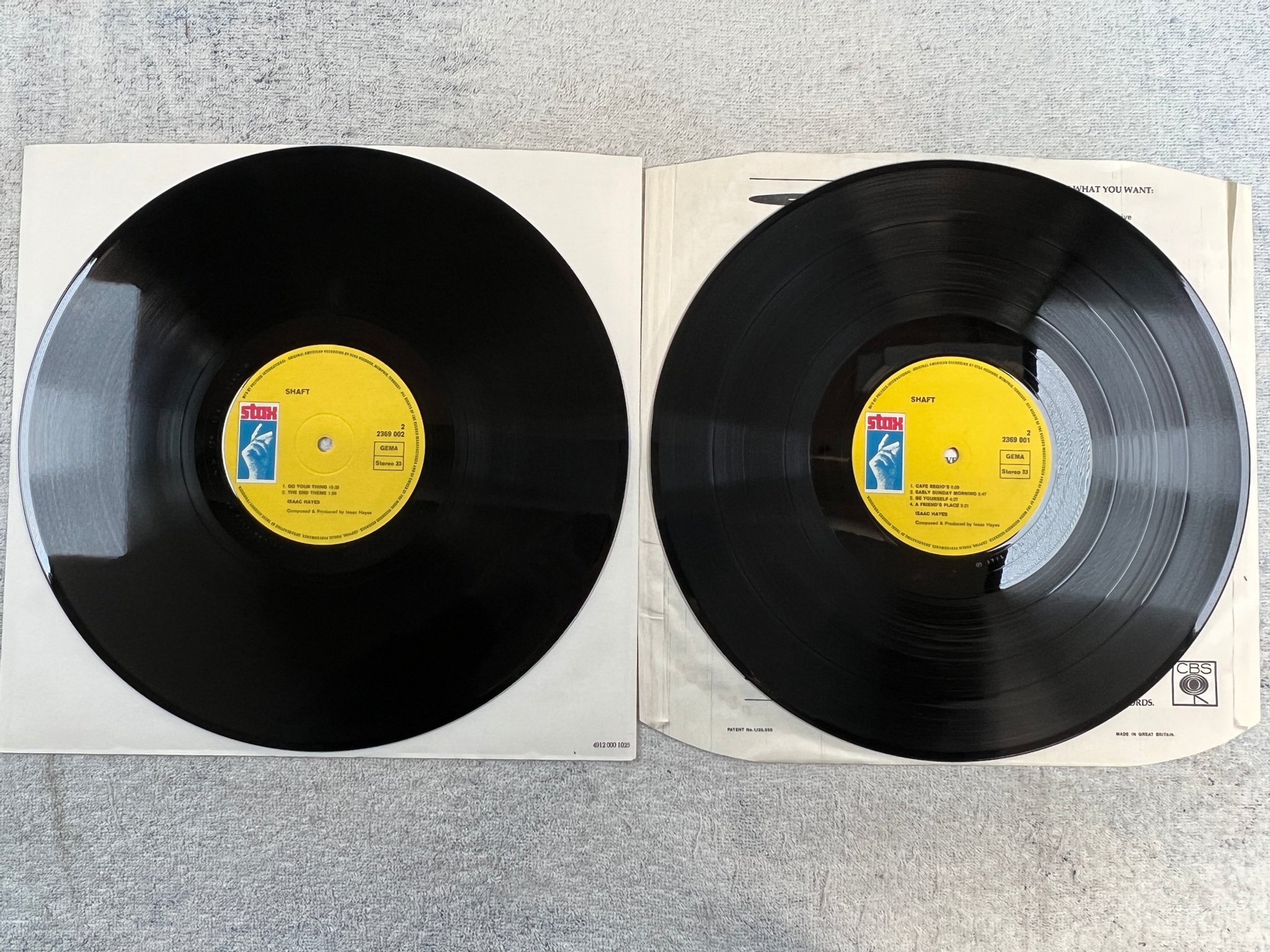 Omslagsbild för skivan ISAAC HAYES Shaft 2xLP -71 Ger STAX 2369 002 blaxploitation