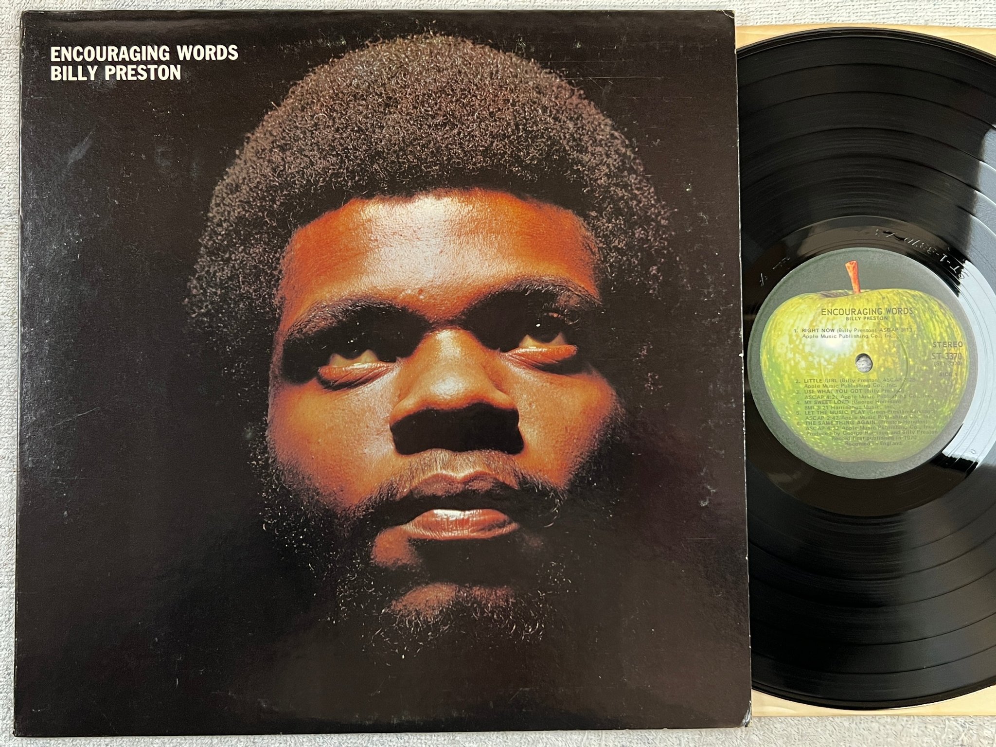 Omslagsbild för skivan BILLY PRESTON encouraging words LP US APPLE ST-3370