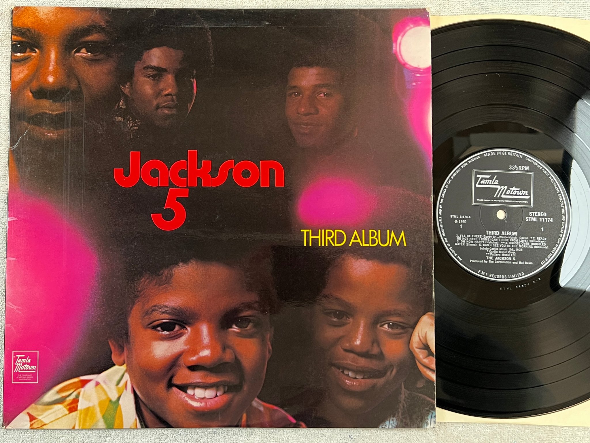 Omslagsbild för skivan THE JACKSON FIVE third album LP -70 UK TAMLA STML 11174