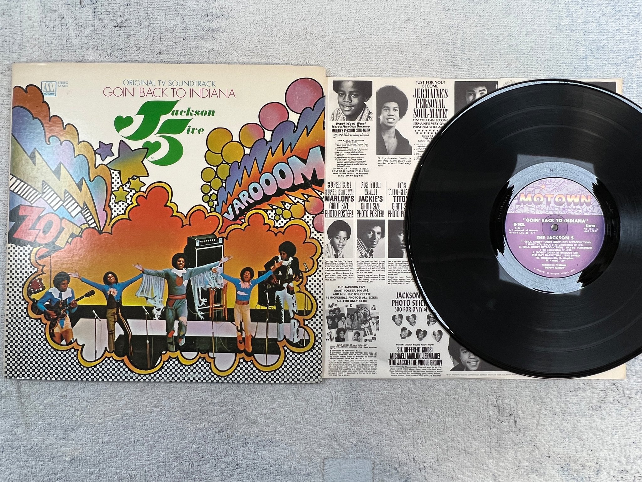 Omslagsbild för skivan THE JACKSONS 5 goin' back to Indiana LP -71 US MOTOWN M-742L