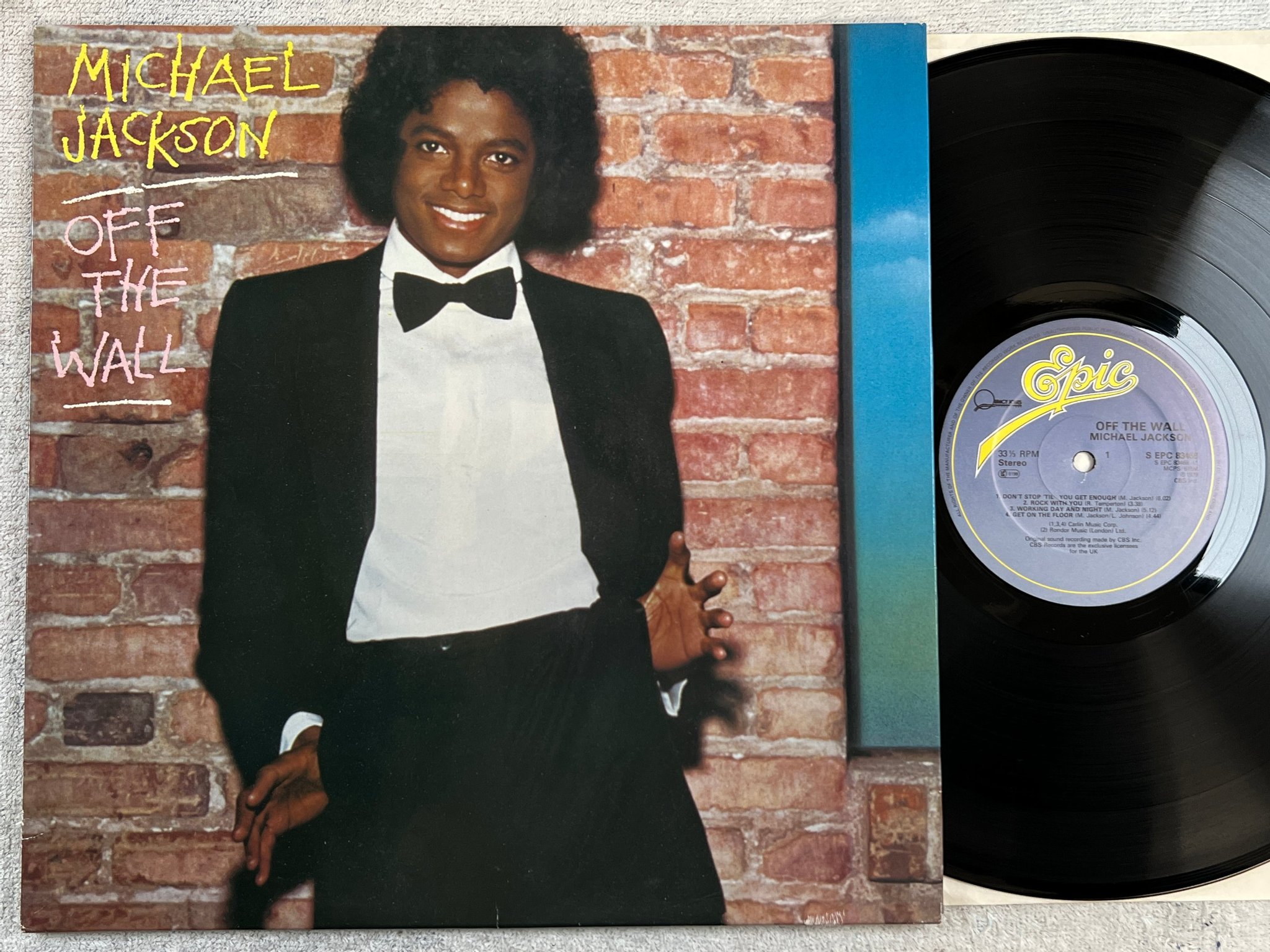 Omslagsbild för skivan MICHAEL JACKSON off the wall LP -79 UK EPIC S EPC 83468 classic !!!