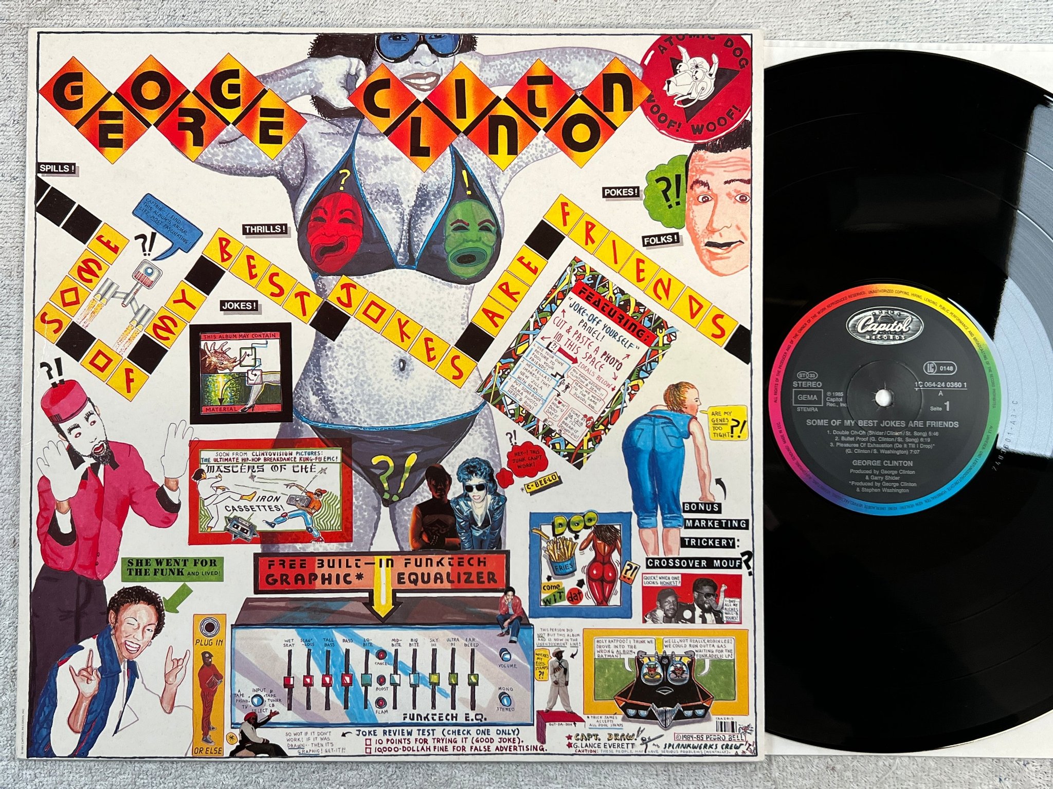 Omslagsbild för skivan GEORGE CLINTON some of my best jokes are friends LP -85 Ger CAPITOL 1C 064-24036