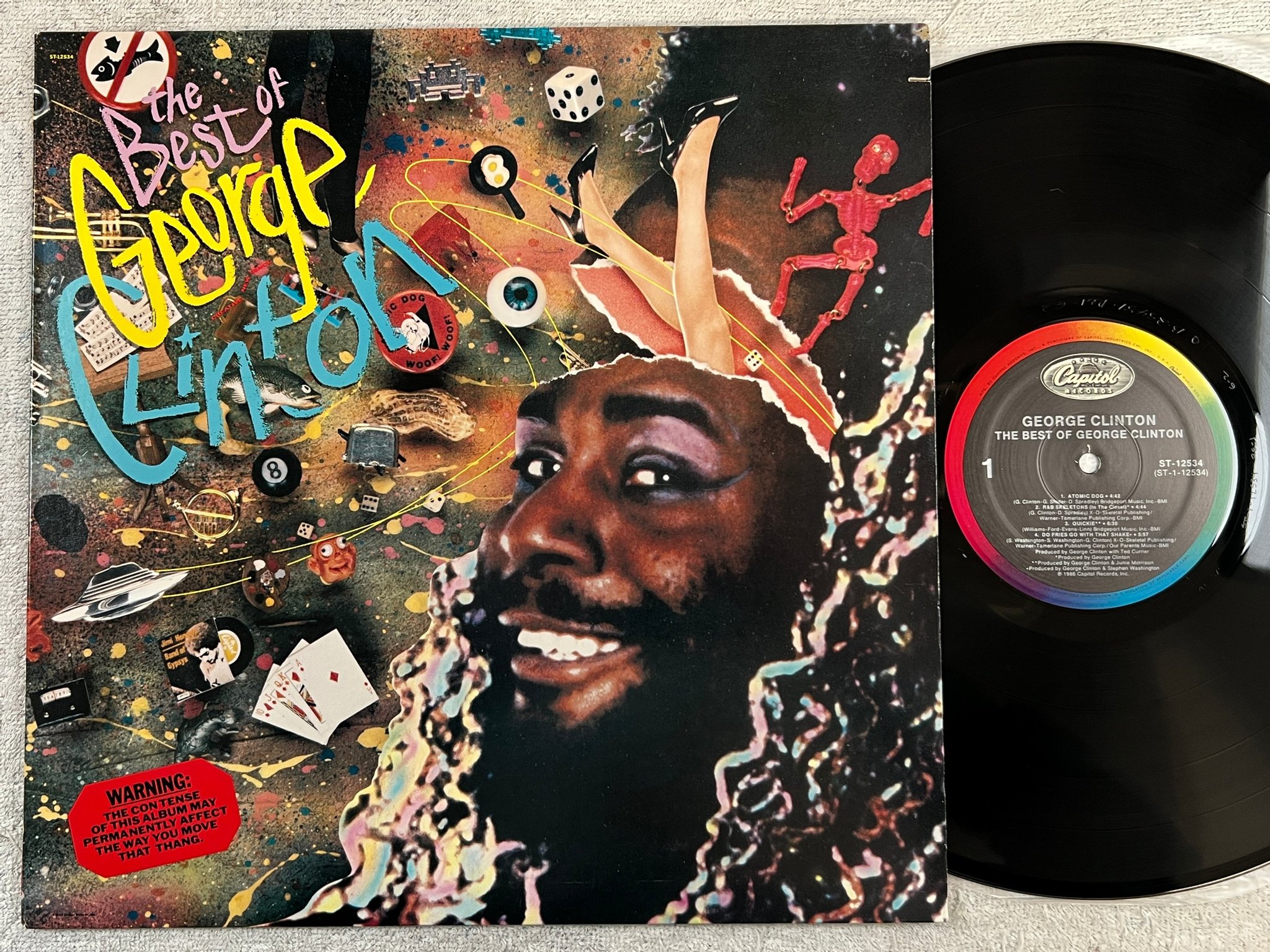 Omslagsbild för skivan GEORGE CLINTON the best of LP -86 US CAPITOL ST-12534 funk