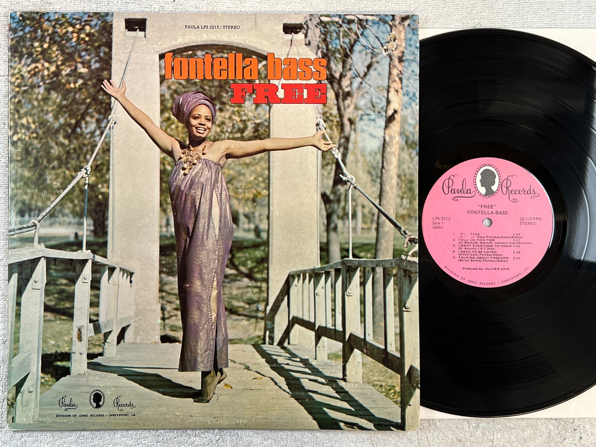 Omslagsbild för skivan FONTELLA BASS free  LP -72 US PAULA LPS 2213 