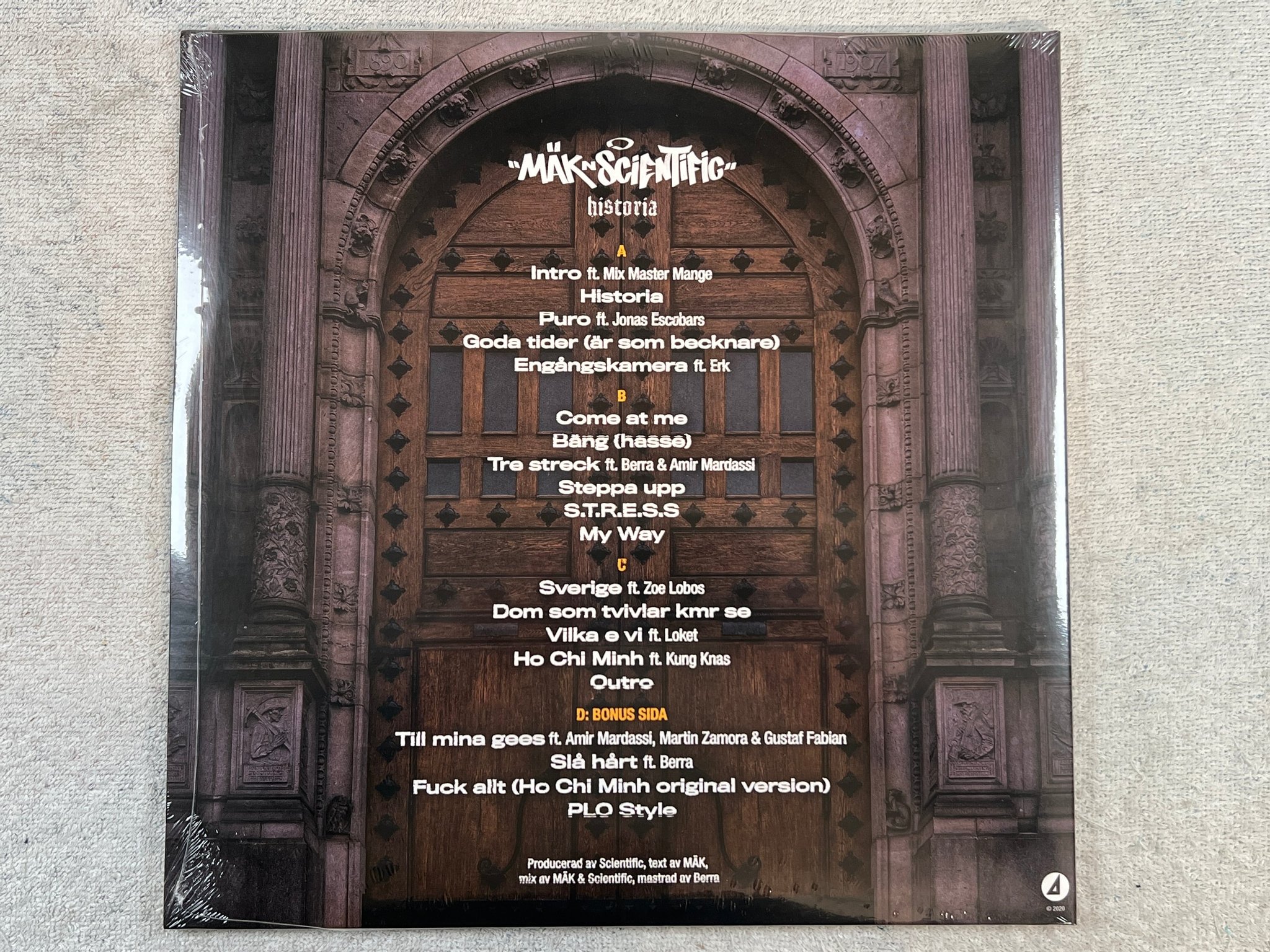 Omslagsbild för skivan MÄK & Scientific Historia 2xLP 2021 Swe PRIVATE PRESSING  SUPERB RAP FROM SWEDEN