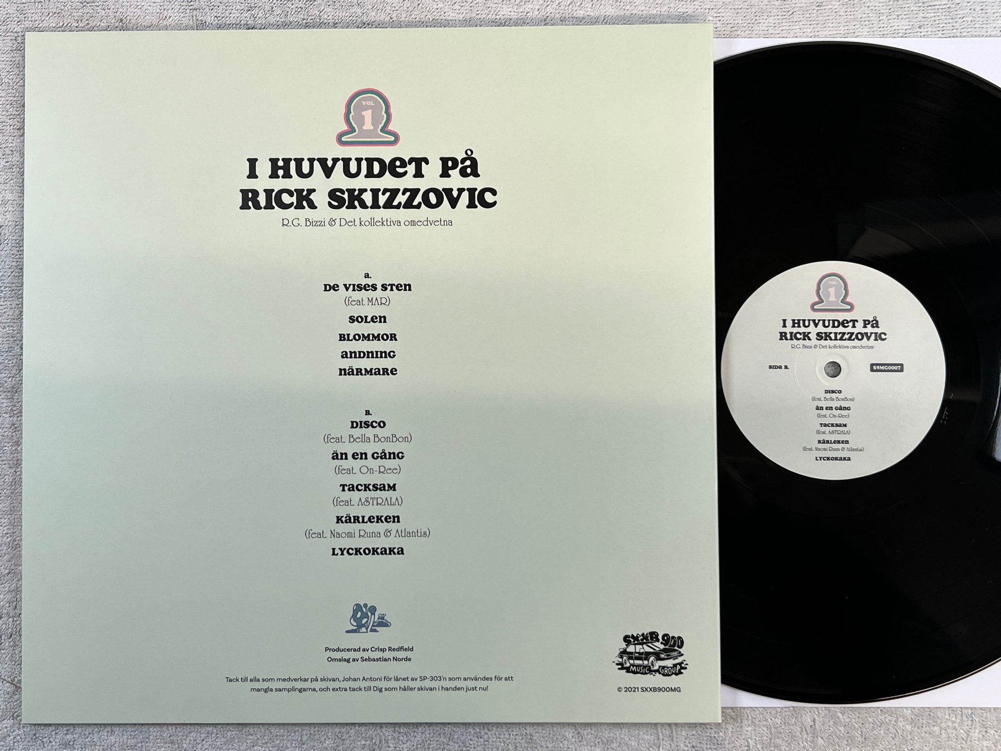 Omslagsbild för skivan R.G. BIZZI I huvudet på .. vol 1 LP 2021 Swe SXXB900MG – S9MG0007 