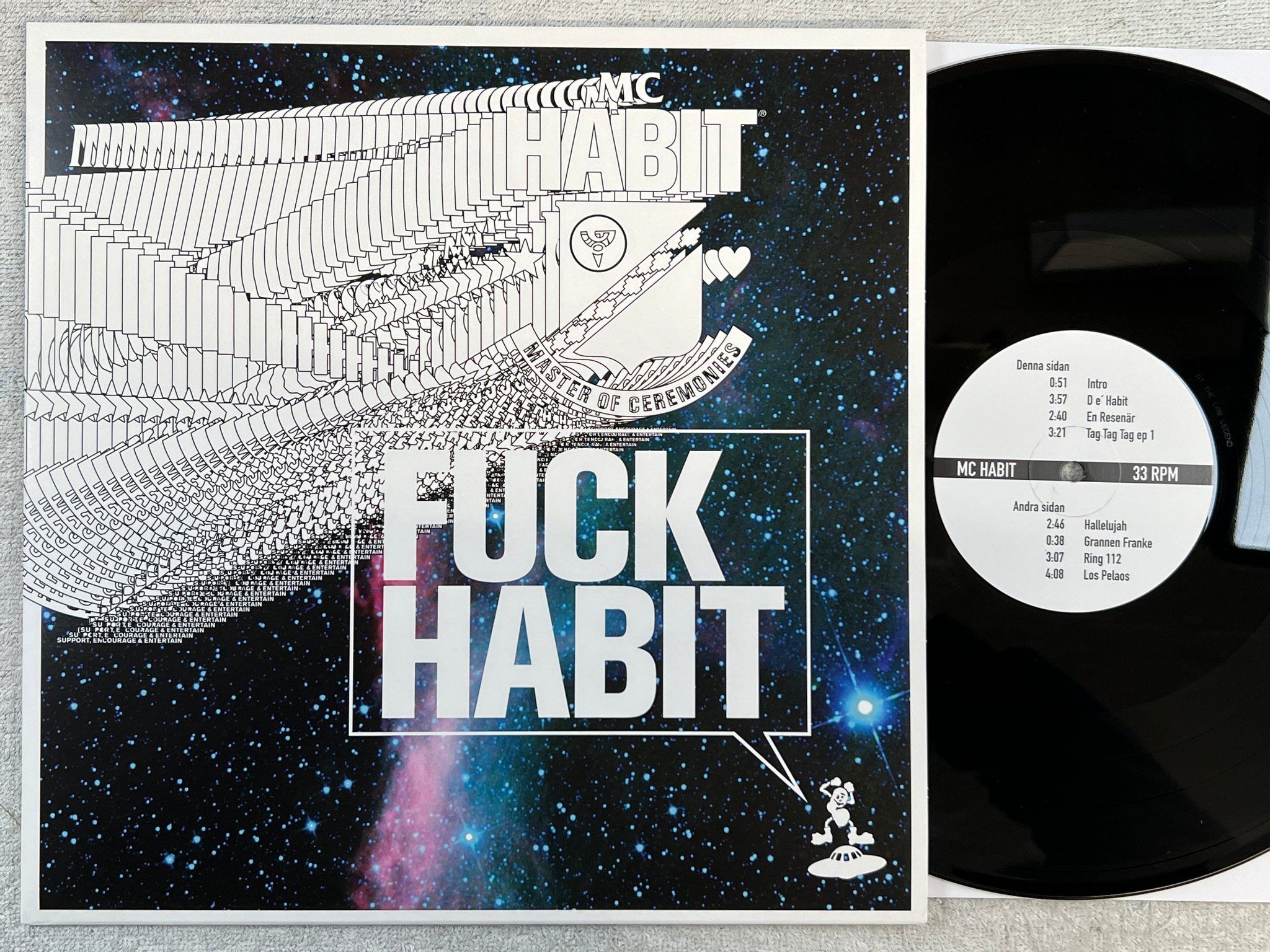 Omslagsbild för skivan MC HABIT fuck Habit 12"EP 2015 GOLDEN BEST GOLDENVINYL_08 