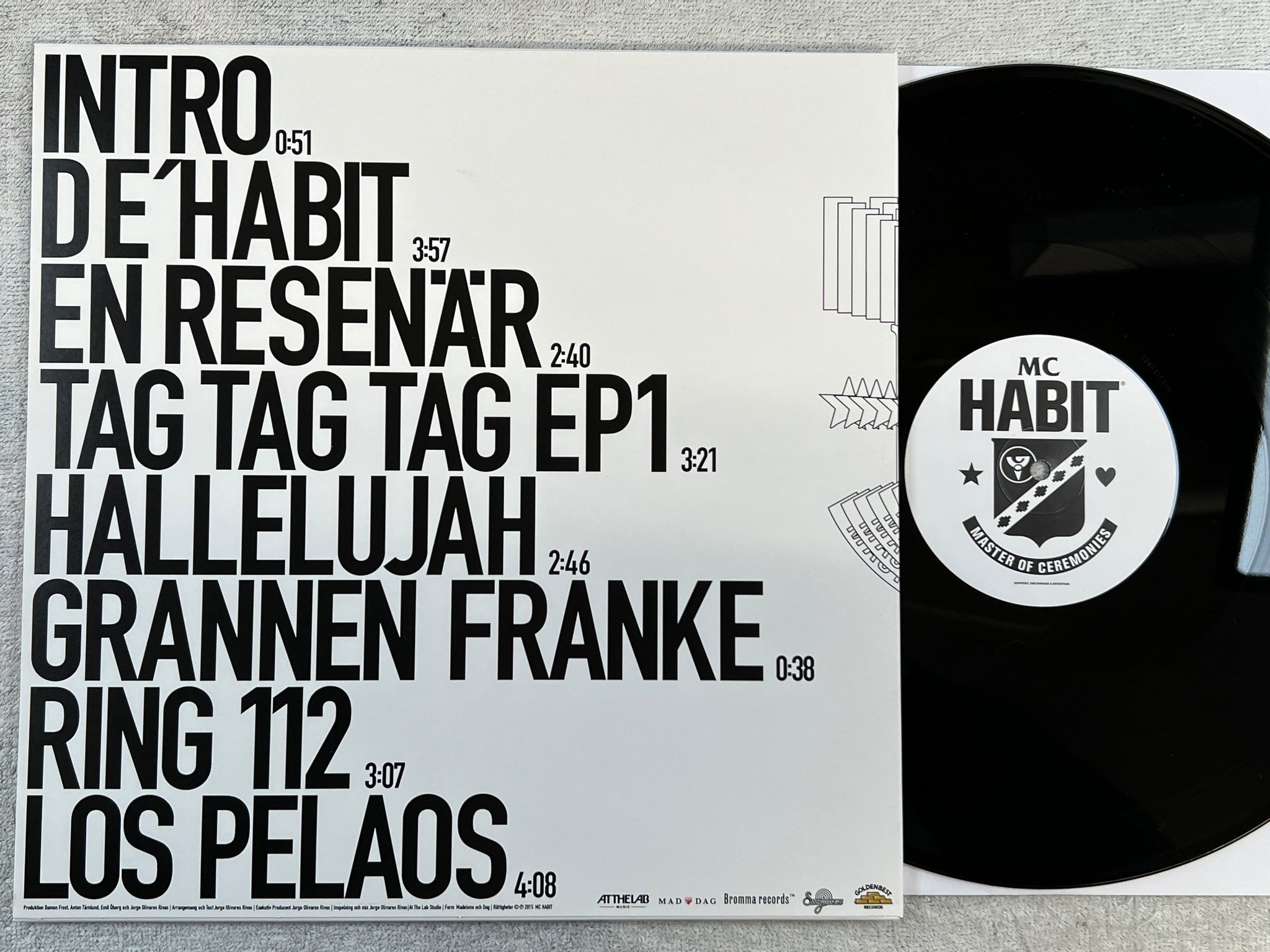 Omslagsbild för skivan MC HABIT fuck Habit 12"EP 2015 GOLDEN BEST GOLDENVINYL_08 