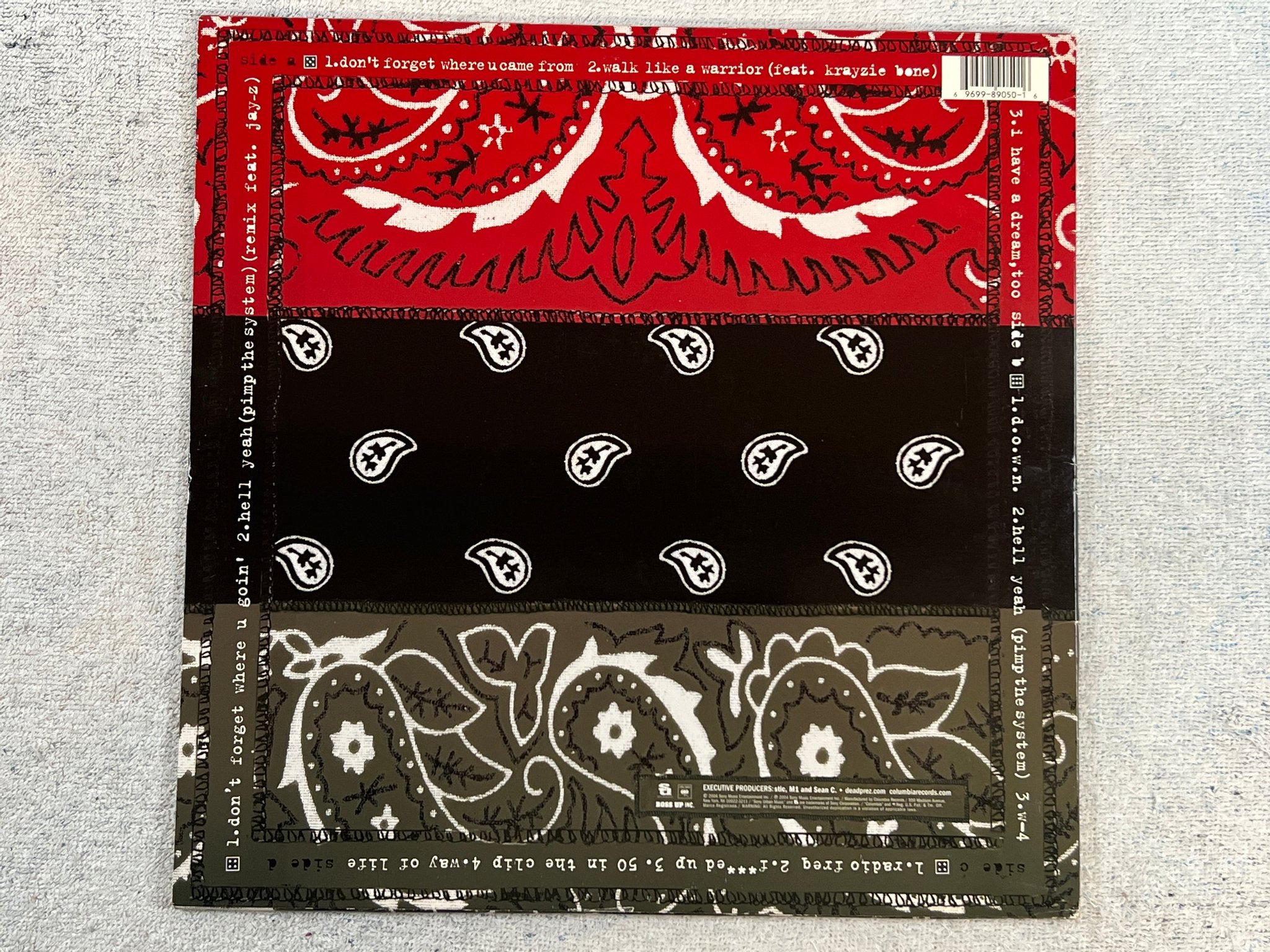 Omslagsbild för skivan DEAD PREZ revoloutionary but gangsta 2xLP 2004 US SONY C2 89050