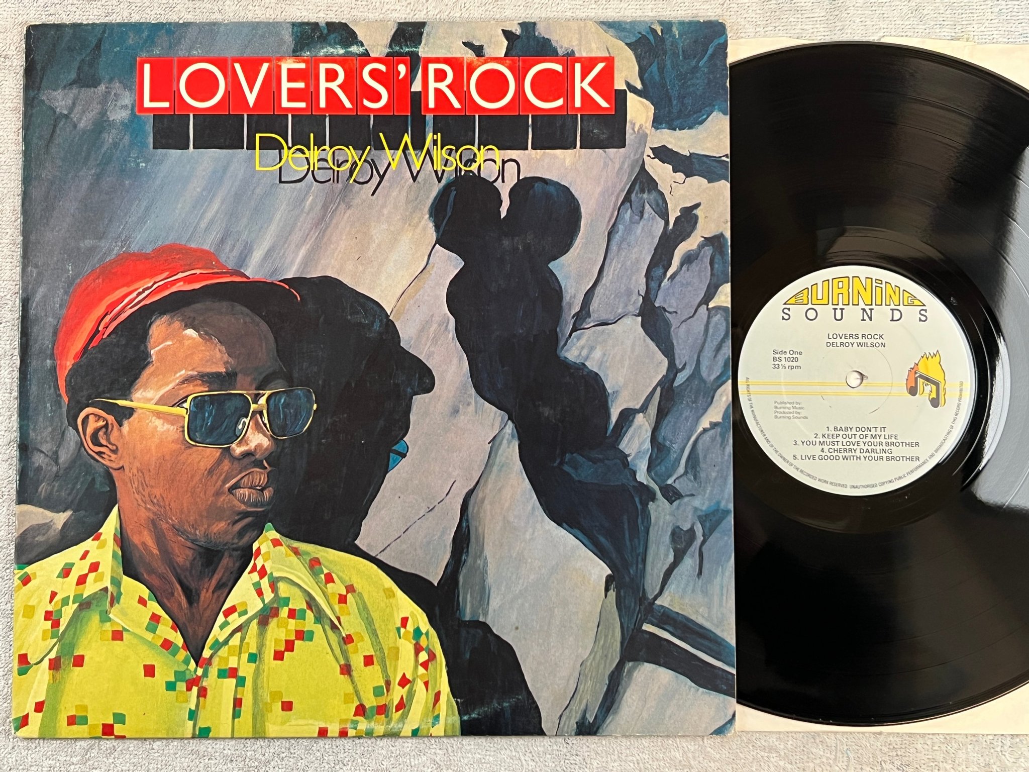 Omslagsbild för skivan DELROY WILSON lovers rock LP -78 UK BURNING SOUNDS BS 1020