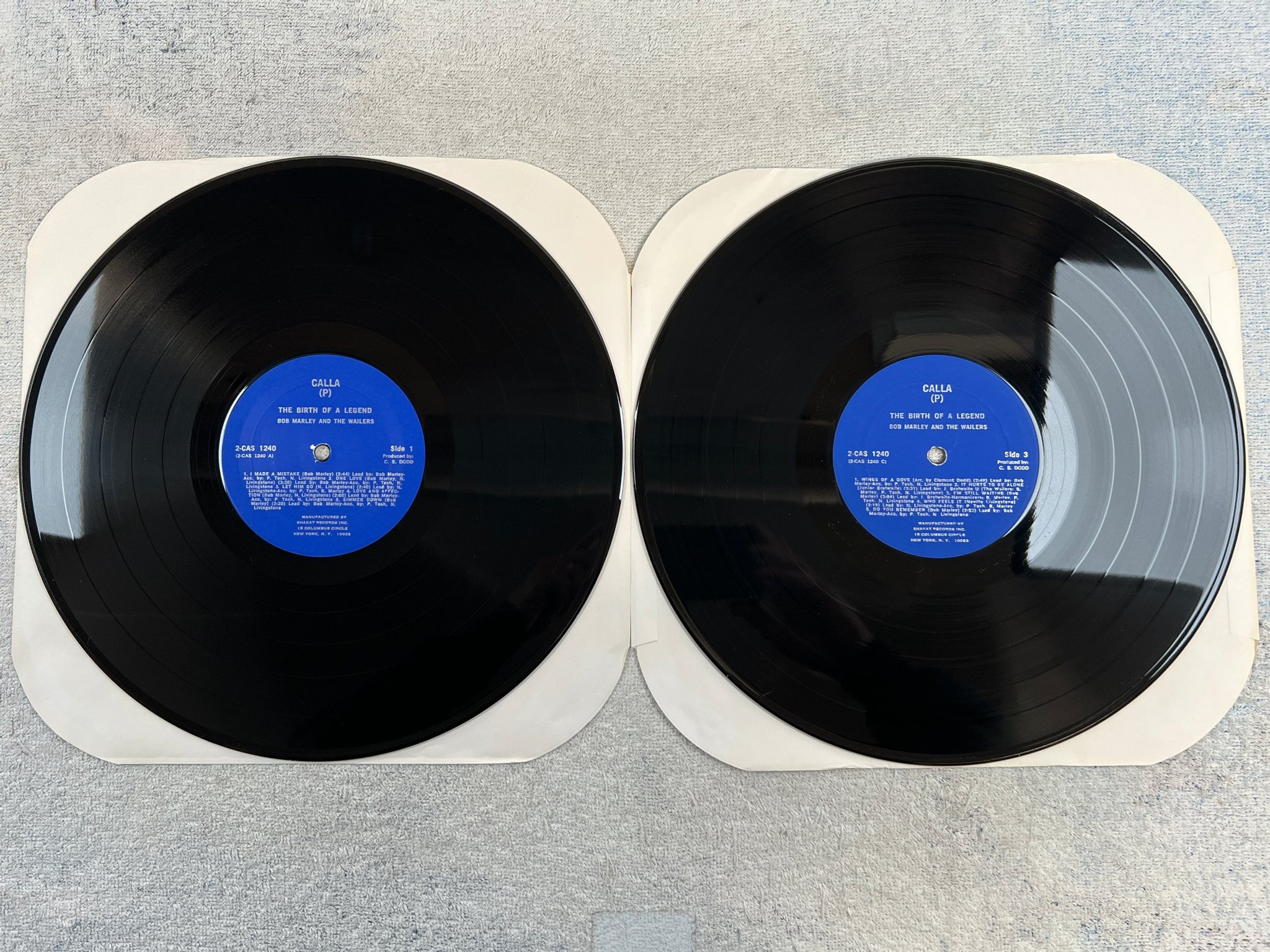 Omslagsbild för skivan BOB MARLEY & THE WAILERS the birth of a legend 2xLP US CALLA 2 CAS-1240