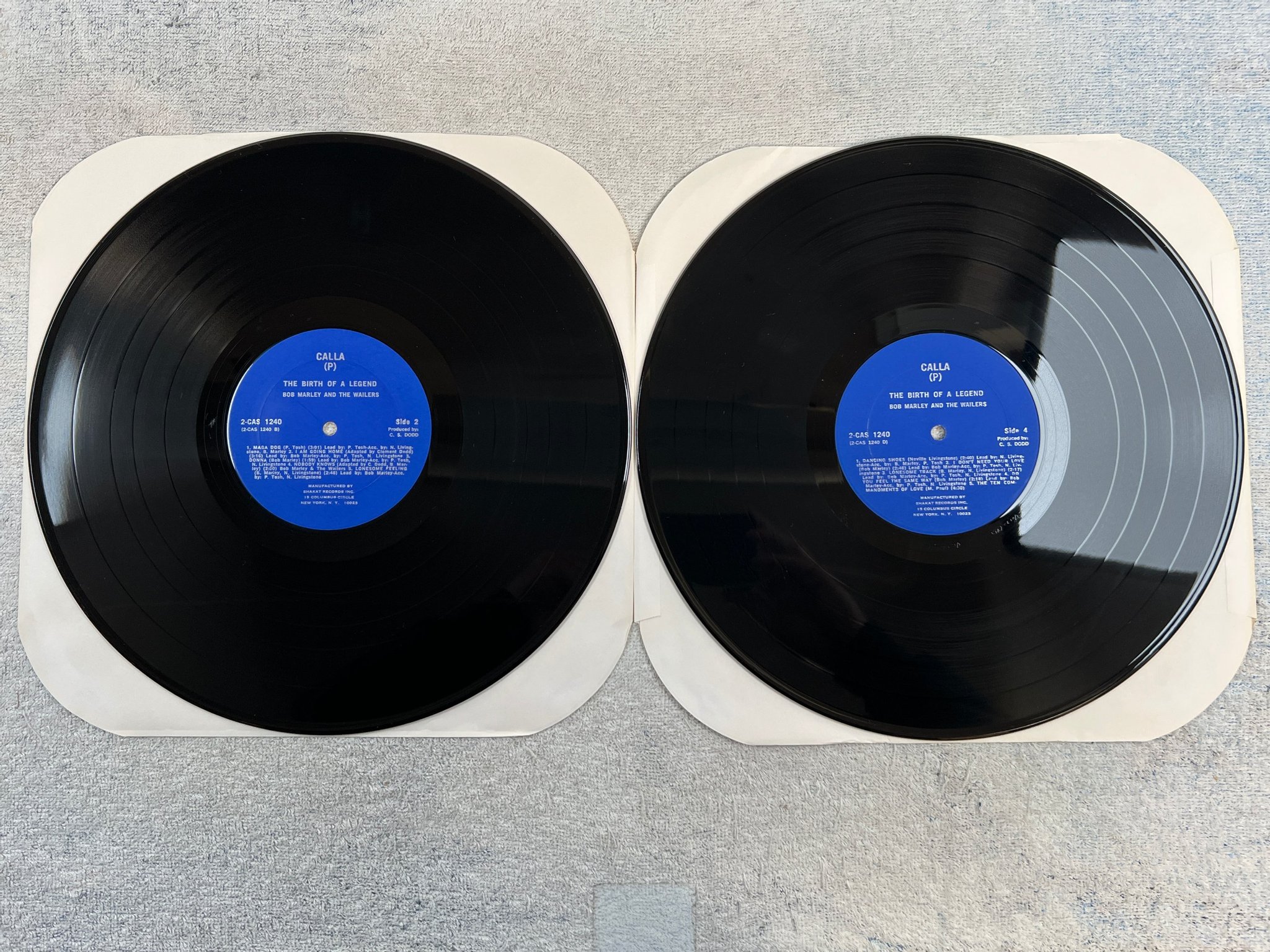 Omslagsbild för skivan BOB MARLEY & THE WAILERS the birth of a legend 2xLP US CALLA 2 CAS-1240