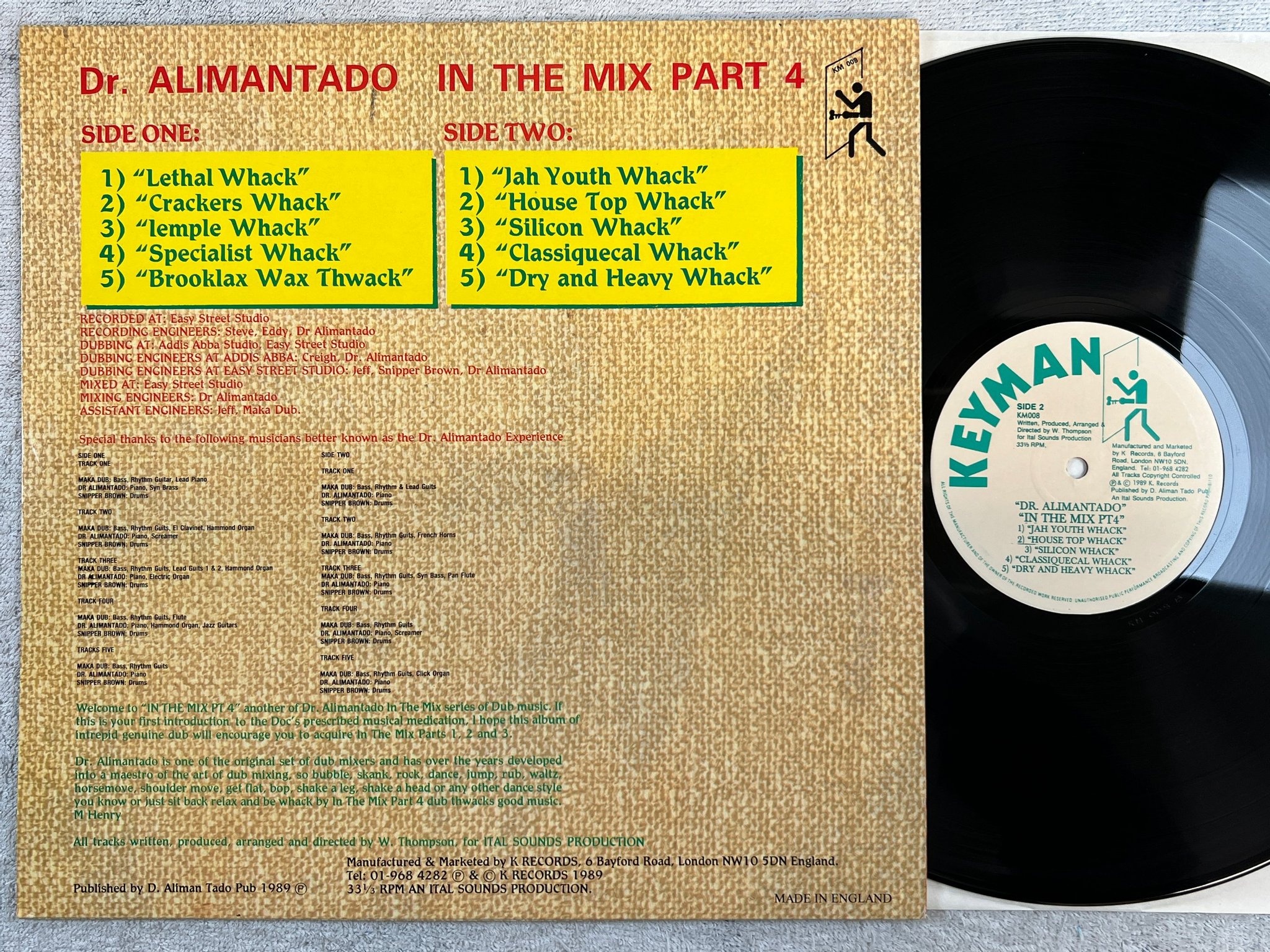 Omslagsbild för skivan DR ALIMANTADO in the mix pt4 LP -89 UK KEYMAN KM008