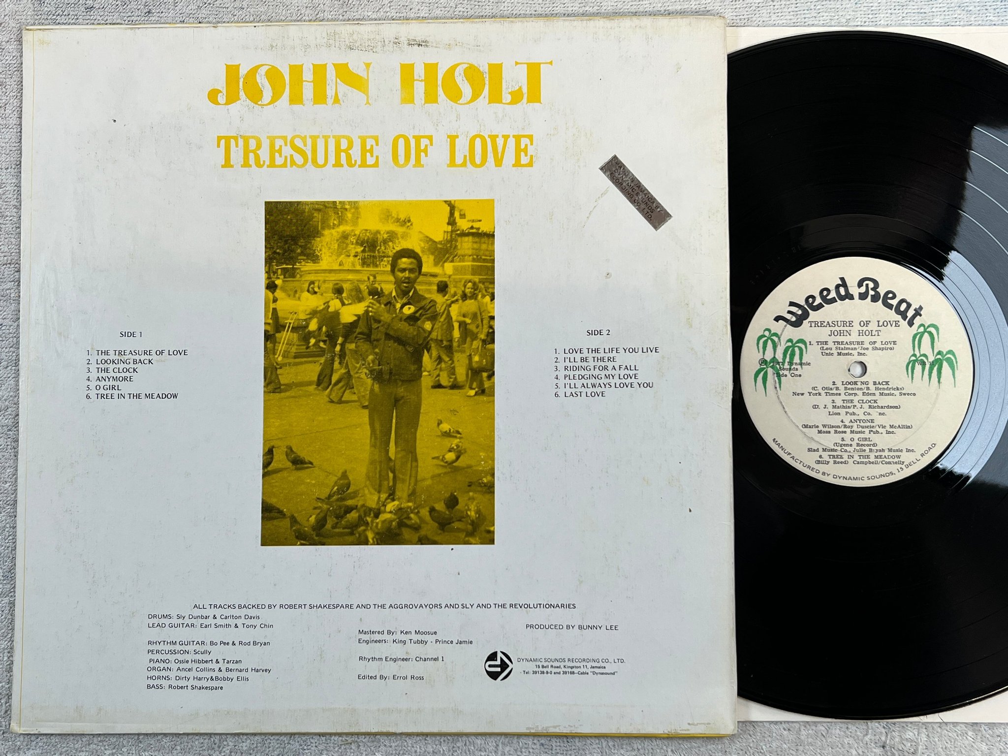 Omslagsbild för skivan JOHN HOLT treasure of love LP -77 Jamaica WEED BEAT reggae