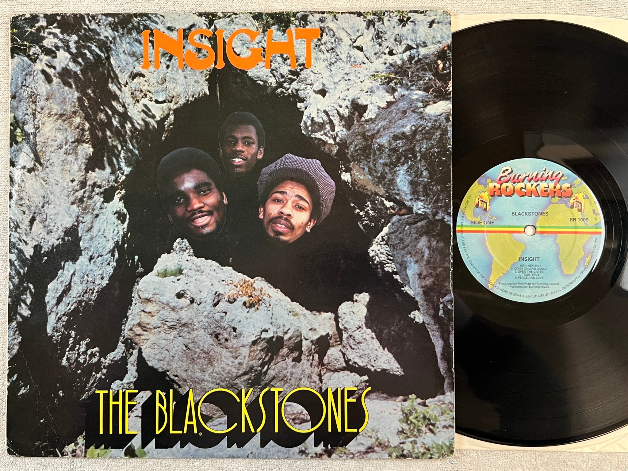 Omslagsbild för skivan BLACKSTONES insight LP UK BURNING ROCKERS BR 1009 