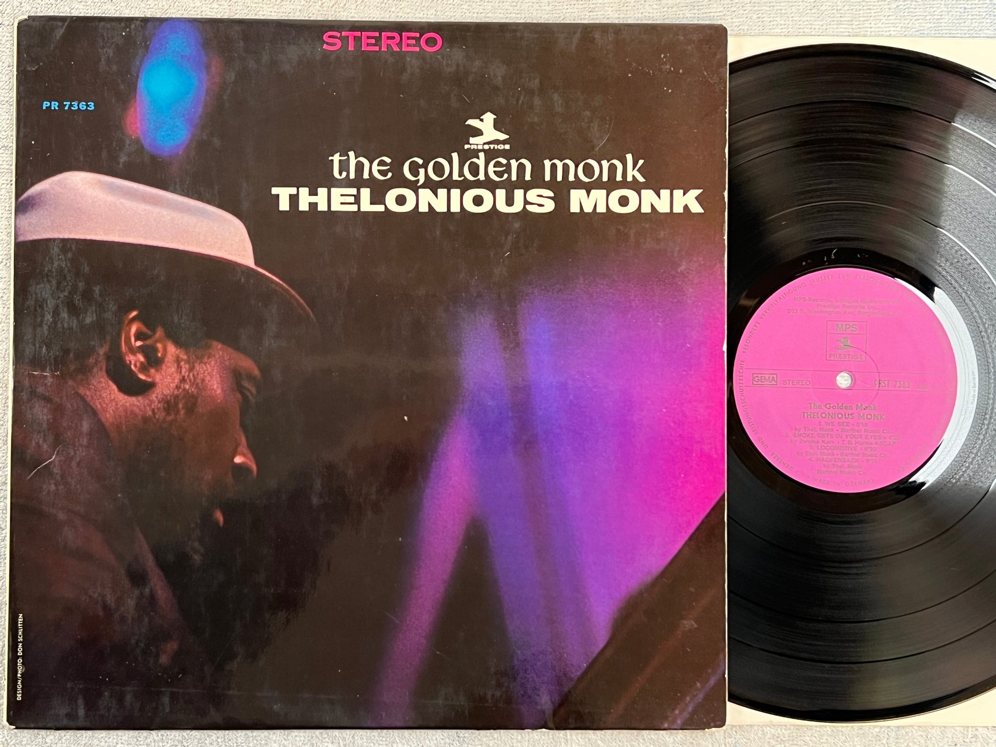 Omslagsbild för skivan THELONIOUS MONK the golden monk LP Ger MPS 7363