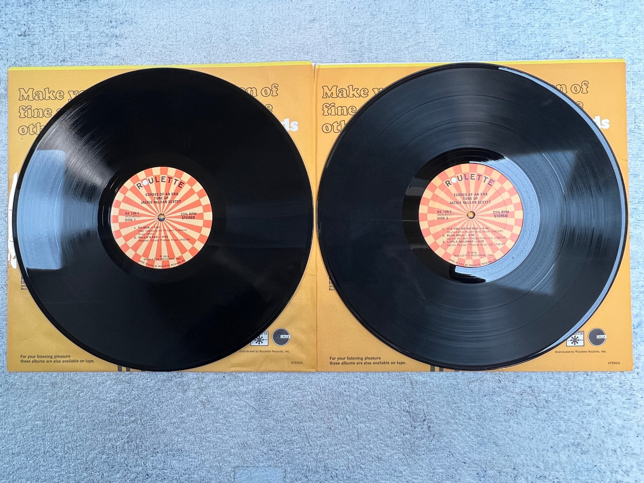 Omslagsbild för skivan JACKIE McLEAN SEXTET echoes of an era 2xLP -76 US ROULETTE RE 129