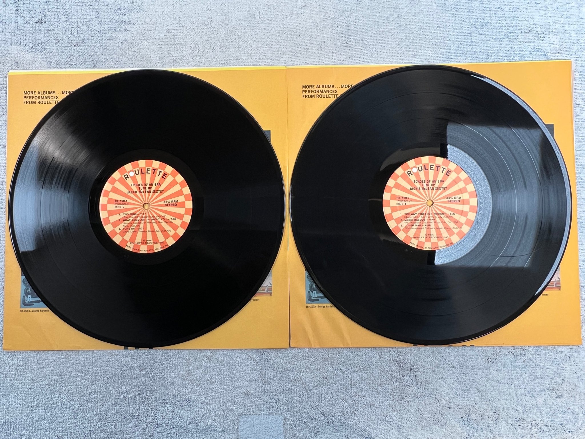 Omslagsbild för skivan JACKIE McLEAN SEXTET echoes of an era 2xLP -76 US ROULETTE RE 129