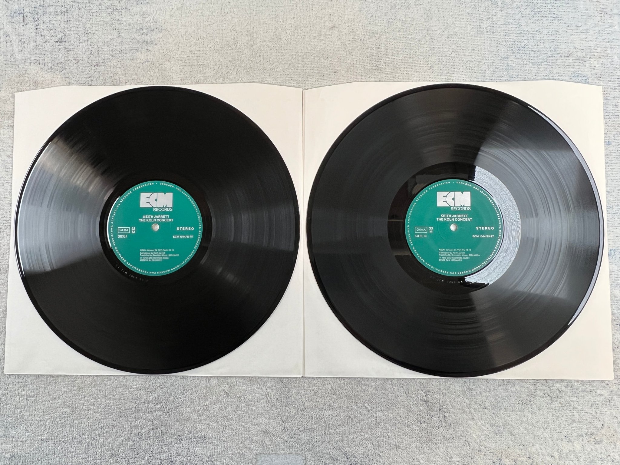 Omslagsbild för skivan KEITH JARRETT the KÖLN CONCERT 2xLP -75 ger ECM 1064
