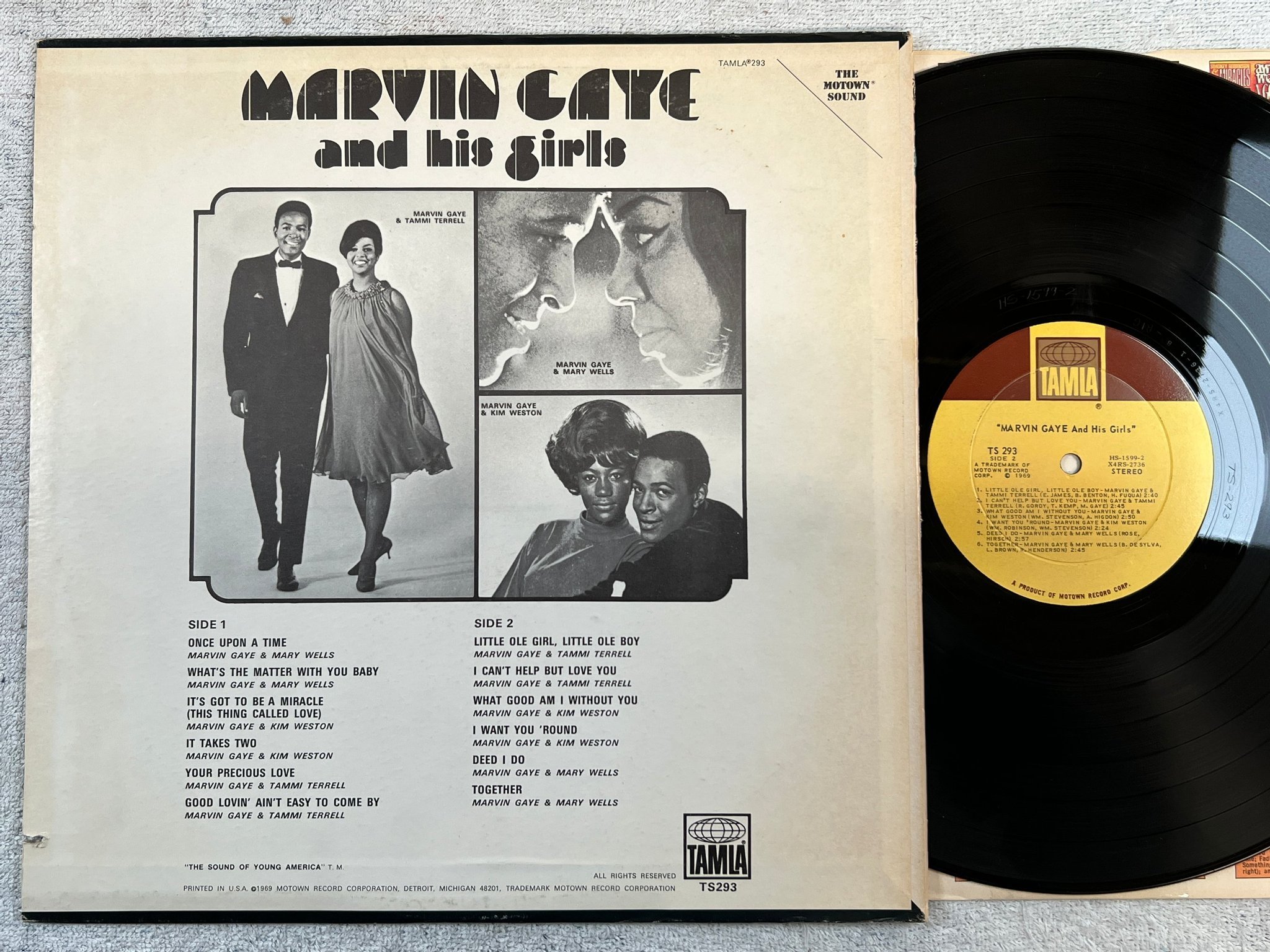 Omslagsbild för skivan MARVIN GAYE and his girls LP -69 US TAMLA TS 293 