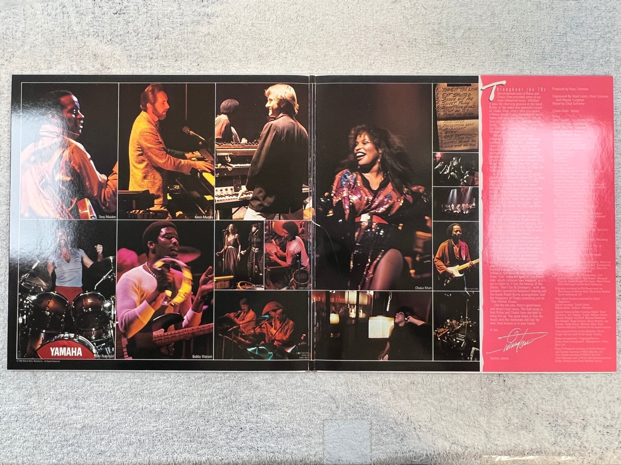 Omslagsbild för skivan RUFUS & CHAKA KHAN live 2xLP -83 Ger WARNER 92-3679-1 "ain't nobody"