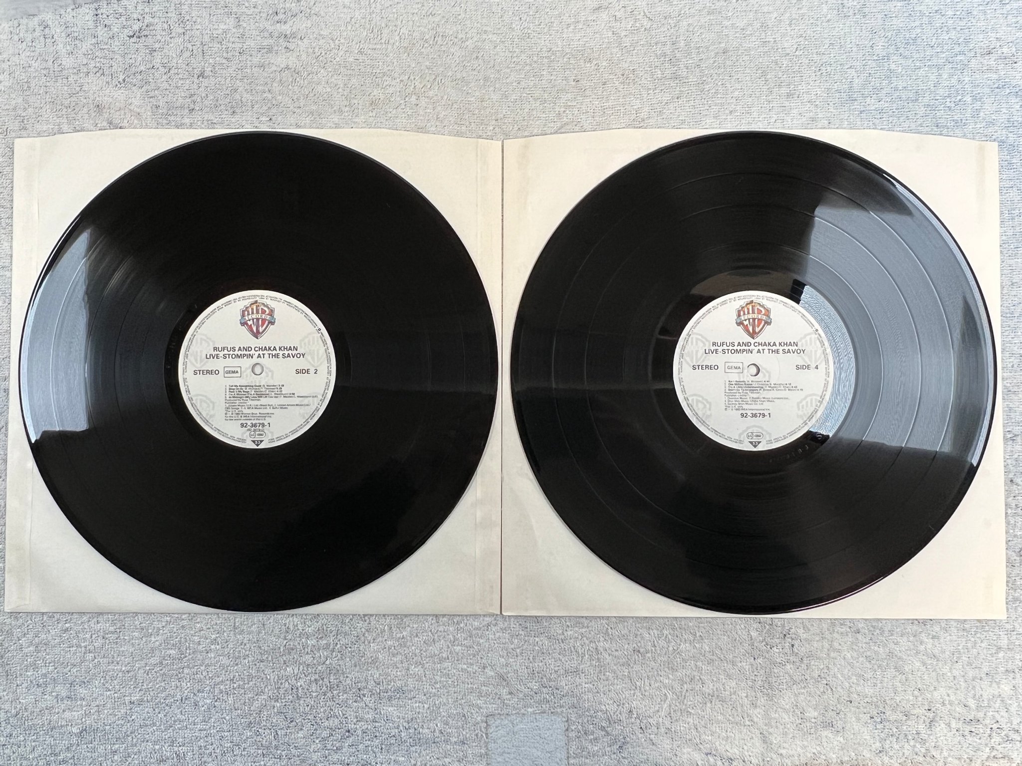 Omslagsbild för skivan RUFUS & CHAKA KHAN live 2xLP -83 Ger WARNER 92-3679-1 "ain't nobody"