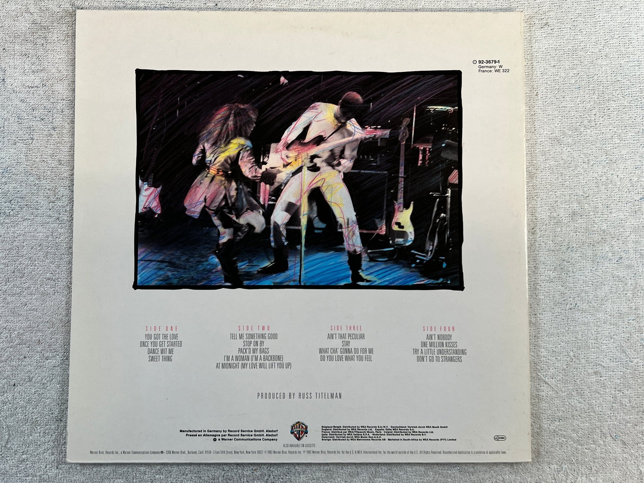 Omslagsbild för skivan RUFUS & CHAKA KHAN live 2xLP -83 Ger WARNER 92-3679-1 "ain't nobody"