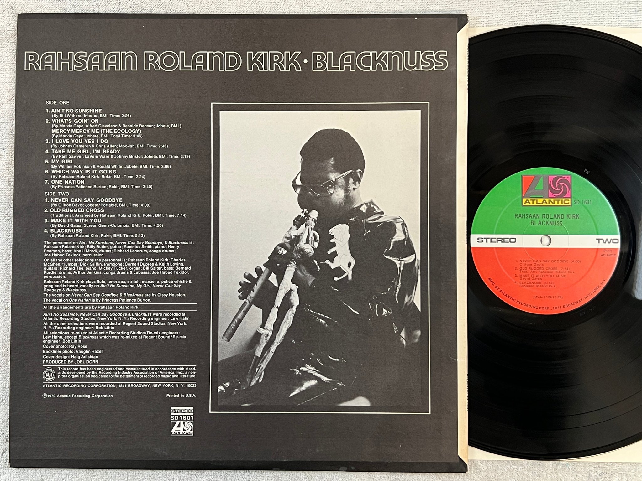 Omslagsbild för skivan RAHSAAN ROLAND KIRK blacknuss LP -72 US ATLANTIC SD 1601