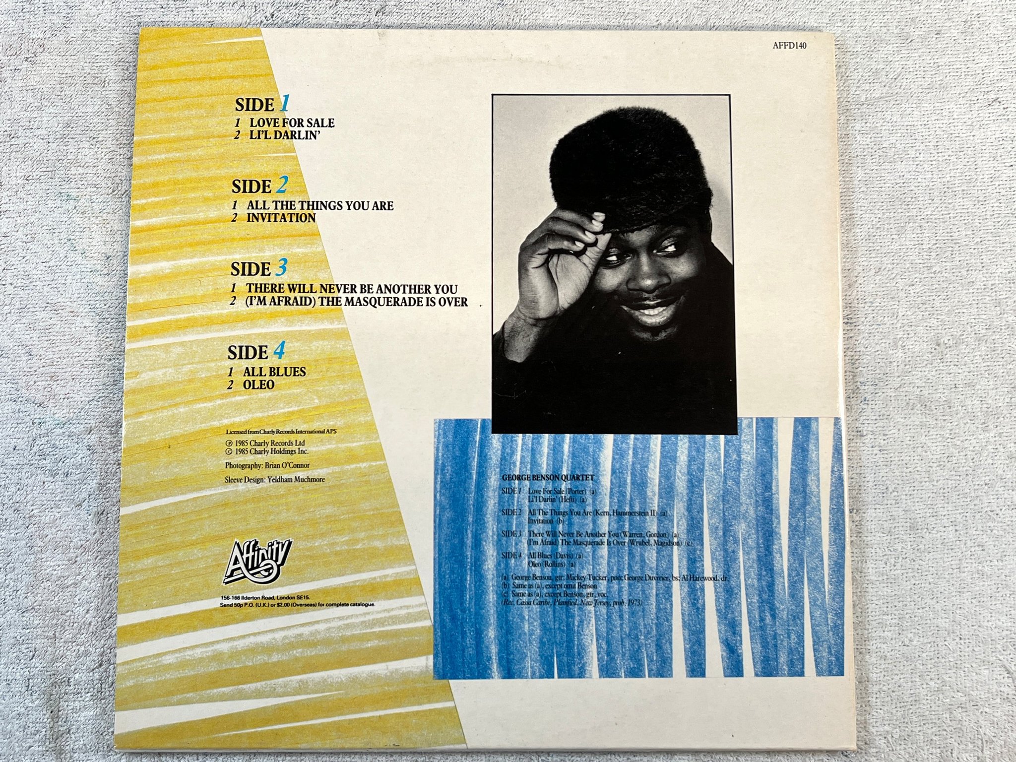 Omslagsbild för skivan THE GEORGE BENSON QUARTET The Electrifying 2xLP -85 UK AFFINITY AFFD 140