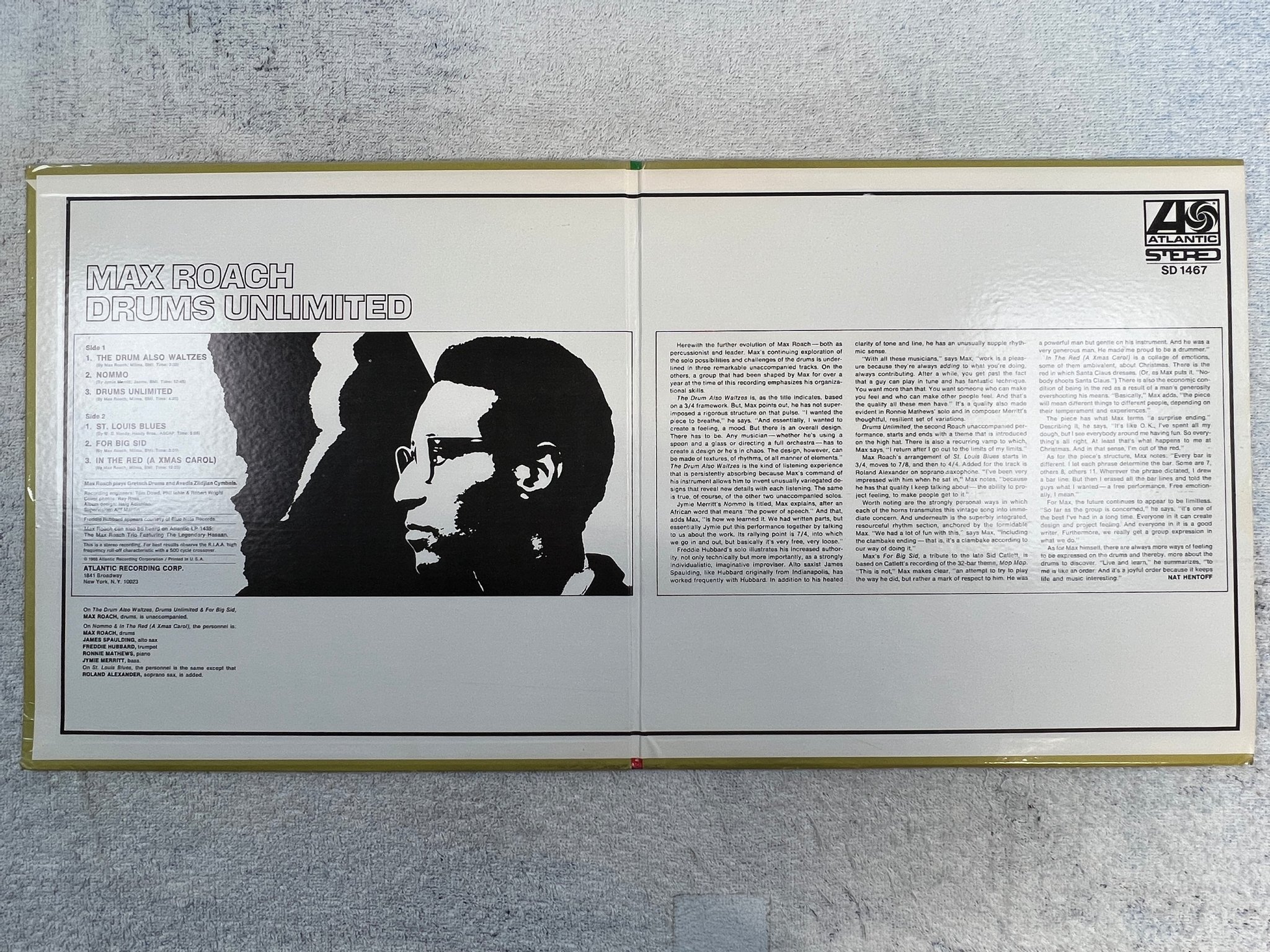 Omslagsbild för skivan MAX ROACH drums unlimited LP -66 US ATLANTIC SD 1467