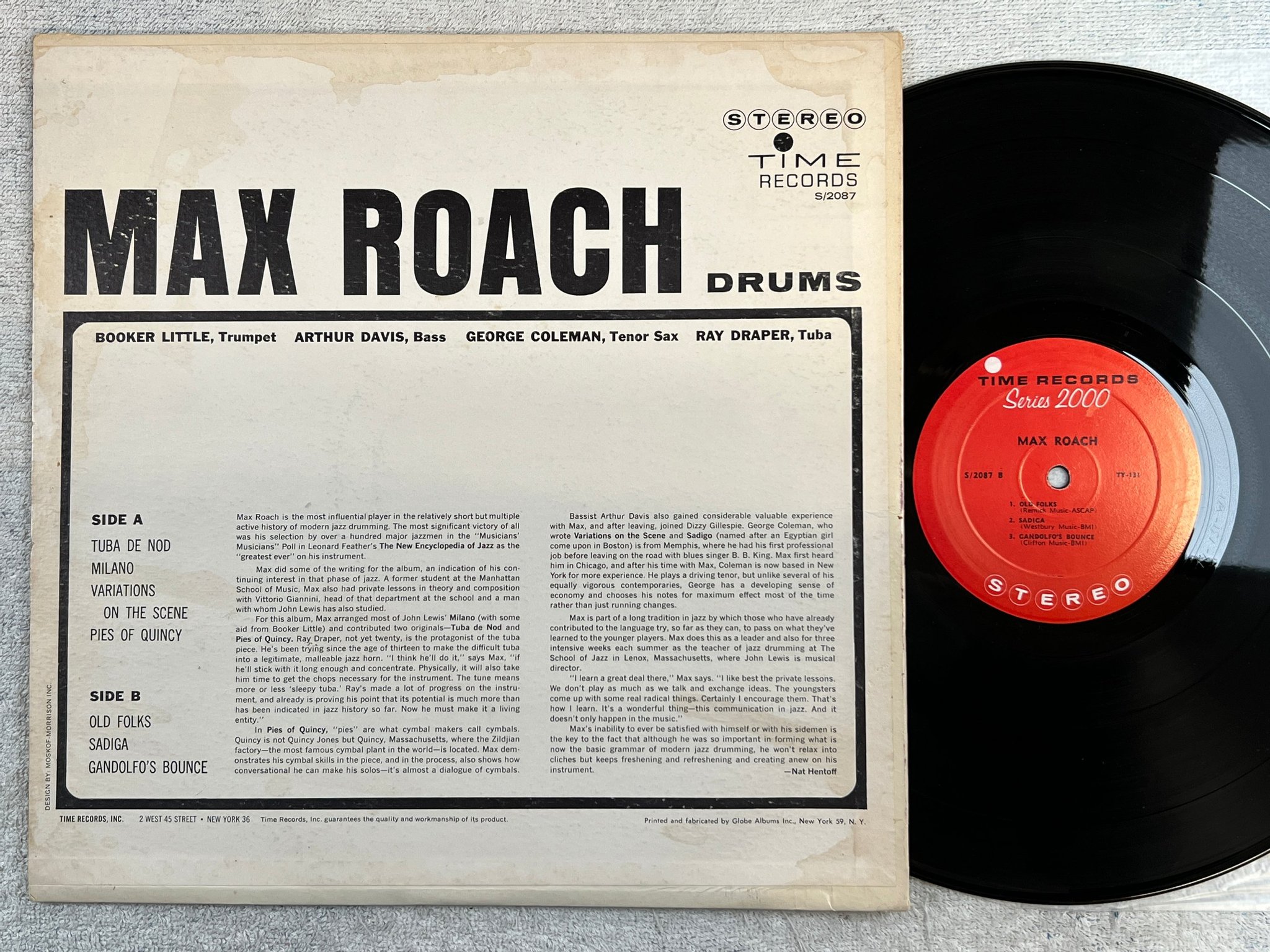 Omslagsbild för skivan MAX ROACH s/t LP US TIME S/2087