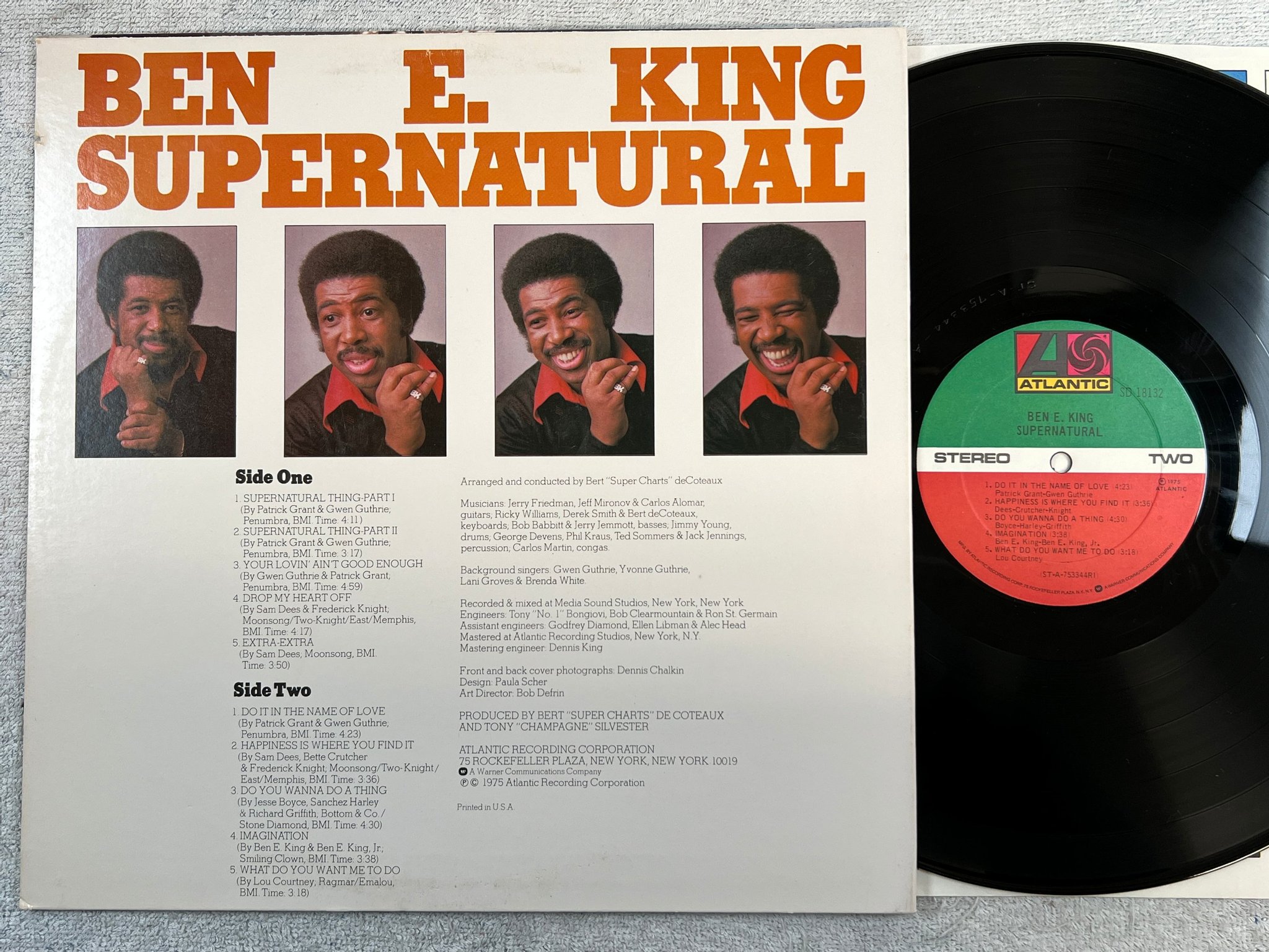 Omslagsbild för skivan BEN E KING supernational LP -75 US ATLANTIC SD 18132