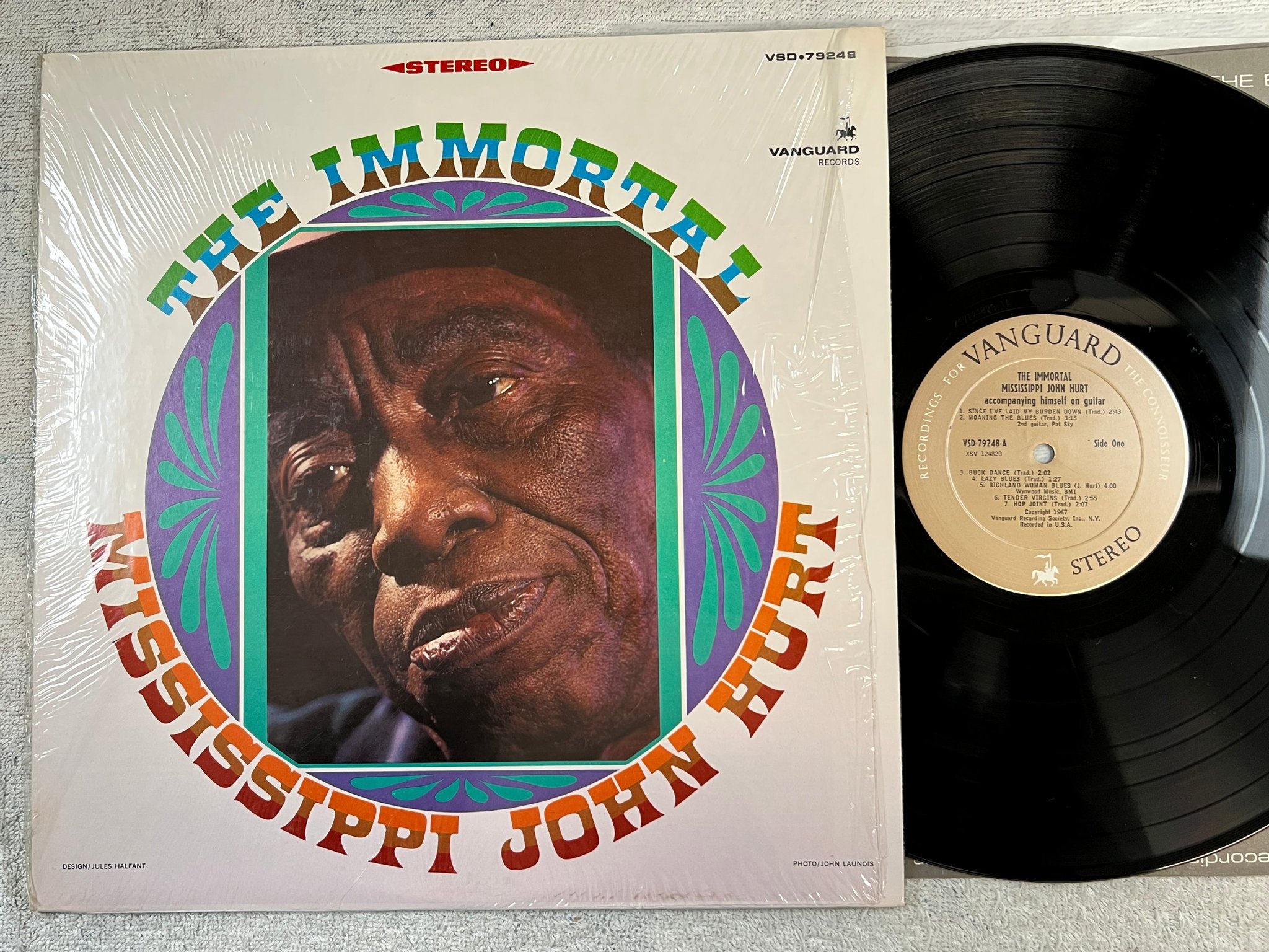 Omslagsbild för skivan MISSISSIPPI JOHN HURT the immortal LP -67 US VANGUARD VSD 79248