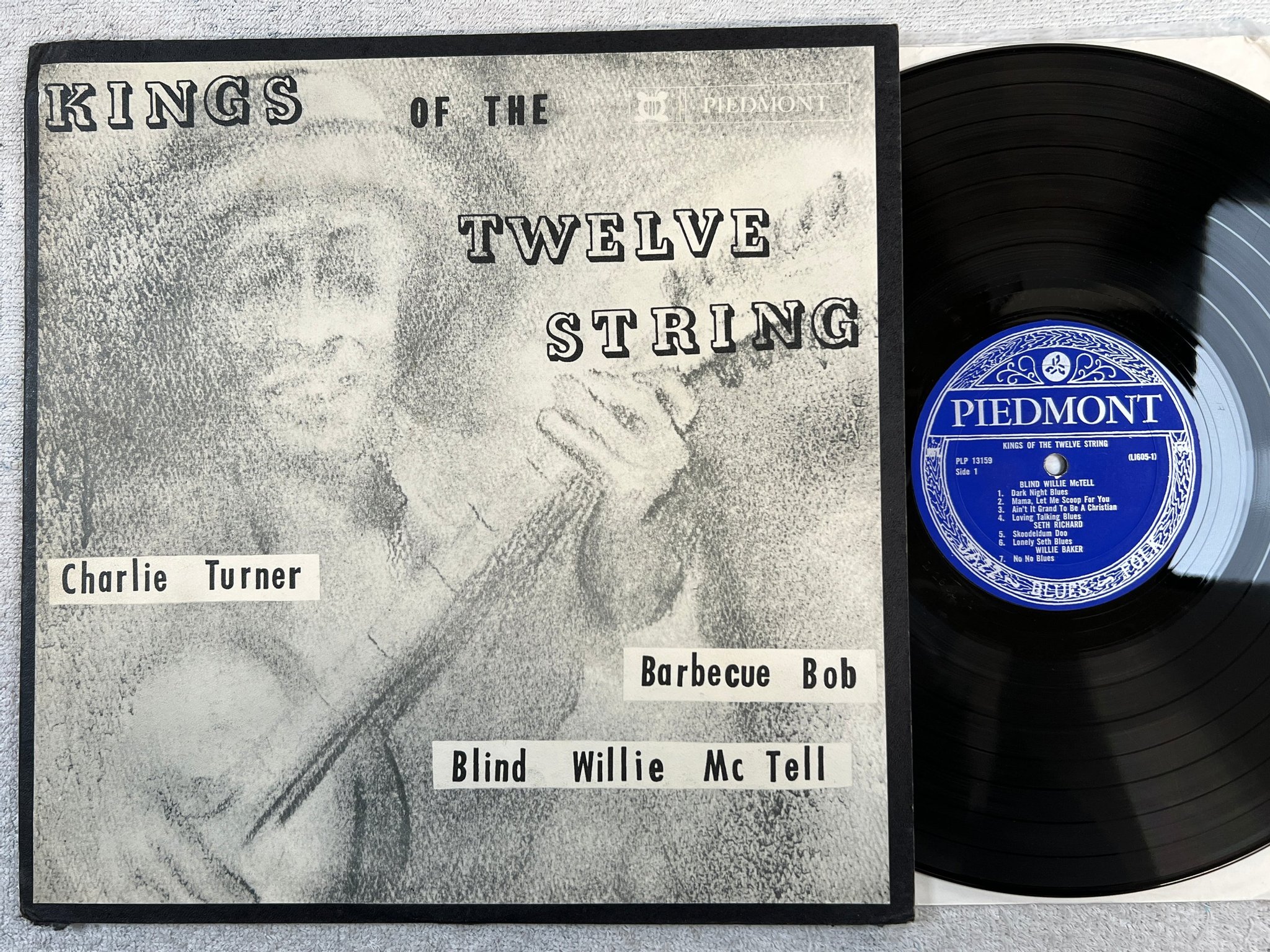 Omslagsbild för skivan V/A Kings Of The Twelve String LP -64 US piedmont PLP 13159 blues