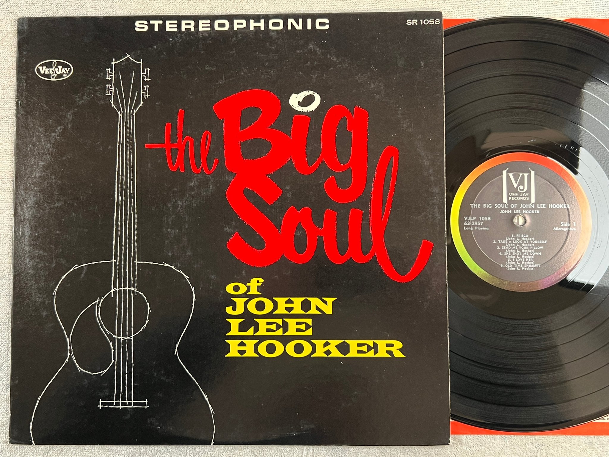 Omslagsbild för skivan JOHN LEE HOOKER the big soul of LP -63 US VEE JAY VJLP 1058