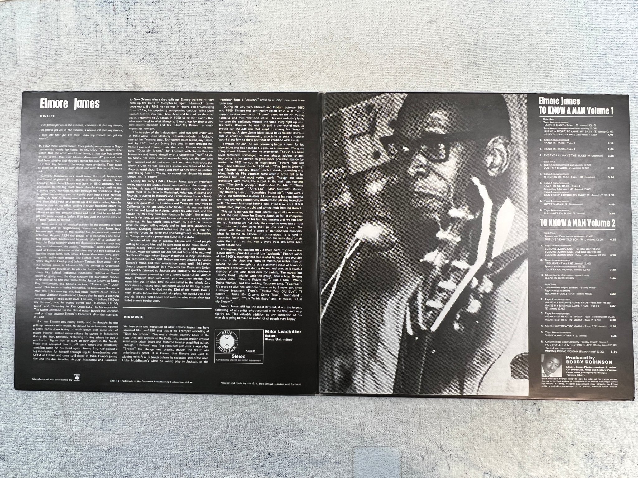 Omslagsbild för skivan ELMORE JAMES vol II 2xLP -69 UK BLUE HORIZON 7-66230