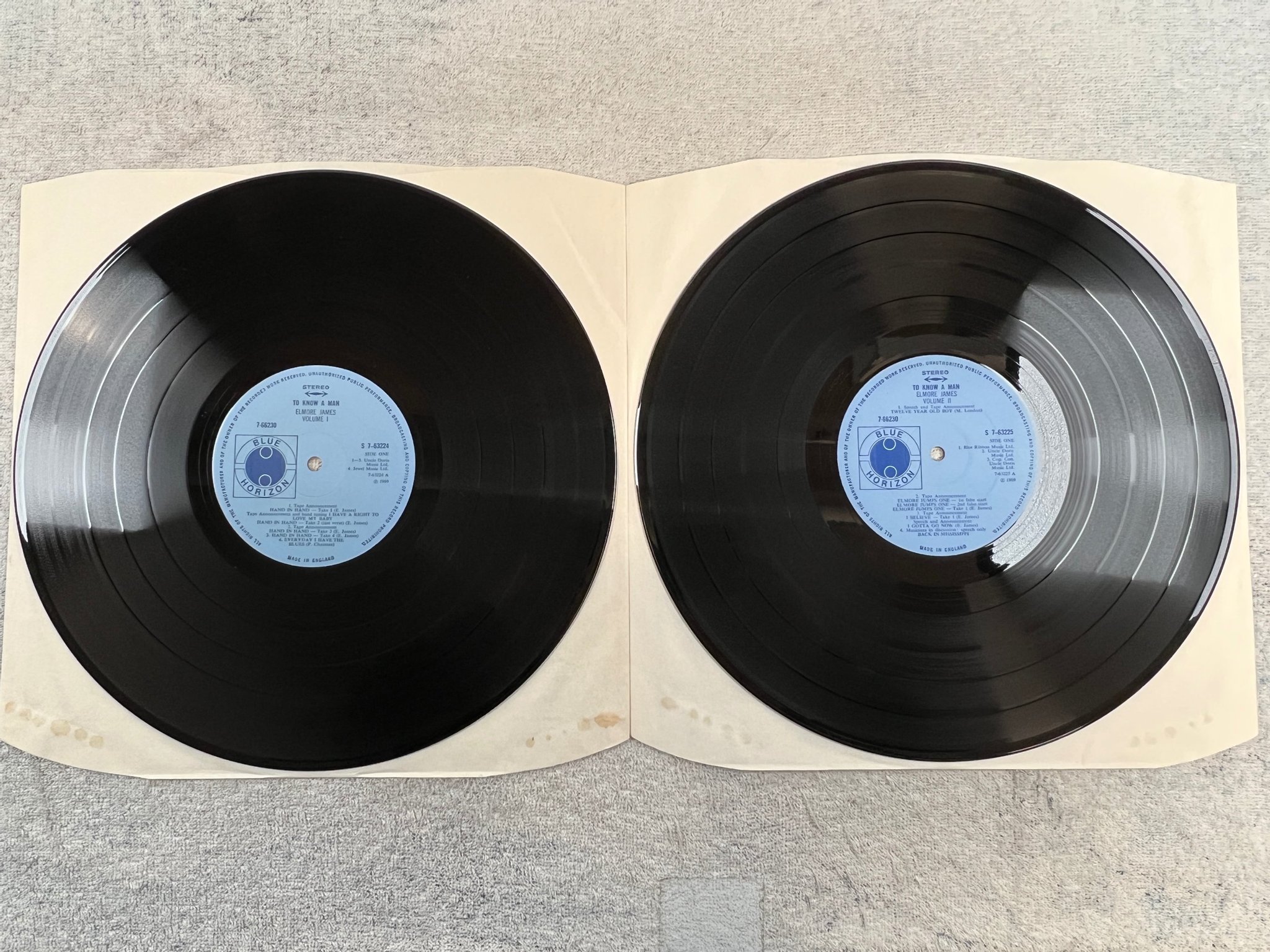 Omslagsbild för skivan ELMORE JAMES vol II 2xLP -69 UK BLUE HORIZON 7-66230