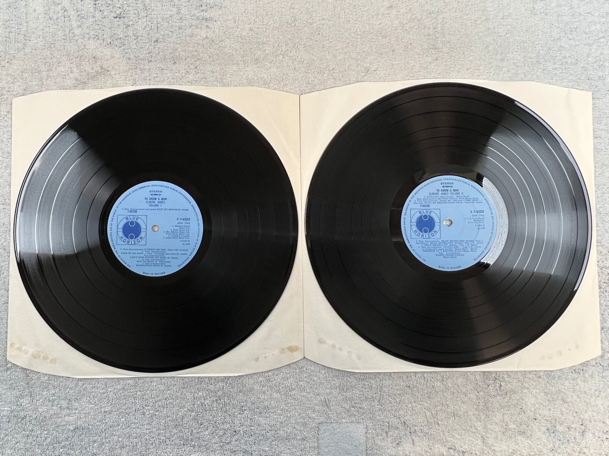 Omslagsbild för skivan ELMORE JAMES vol II 2xLP -69 UK BLUE HORIZON 7-66230