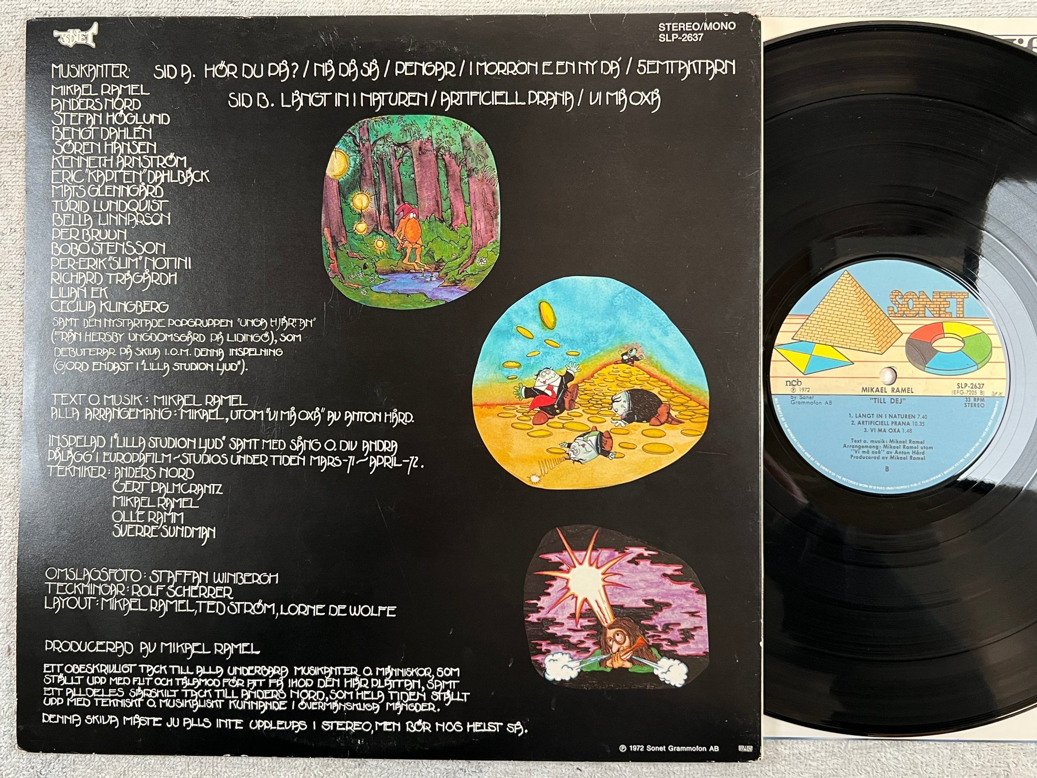 Omslagsbild för skivan MIKAEL RAMEL till dej LP -72 Swe SONET SLP 2637