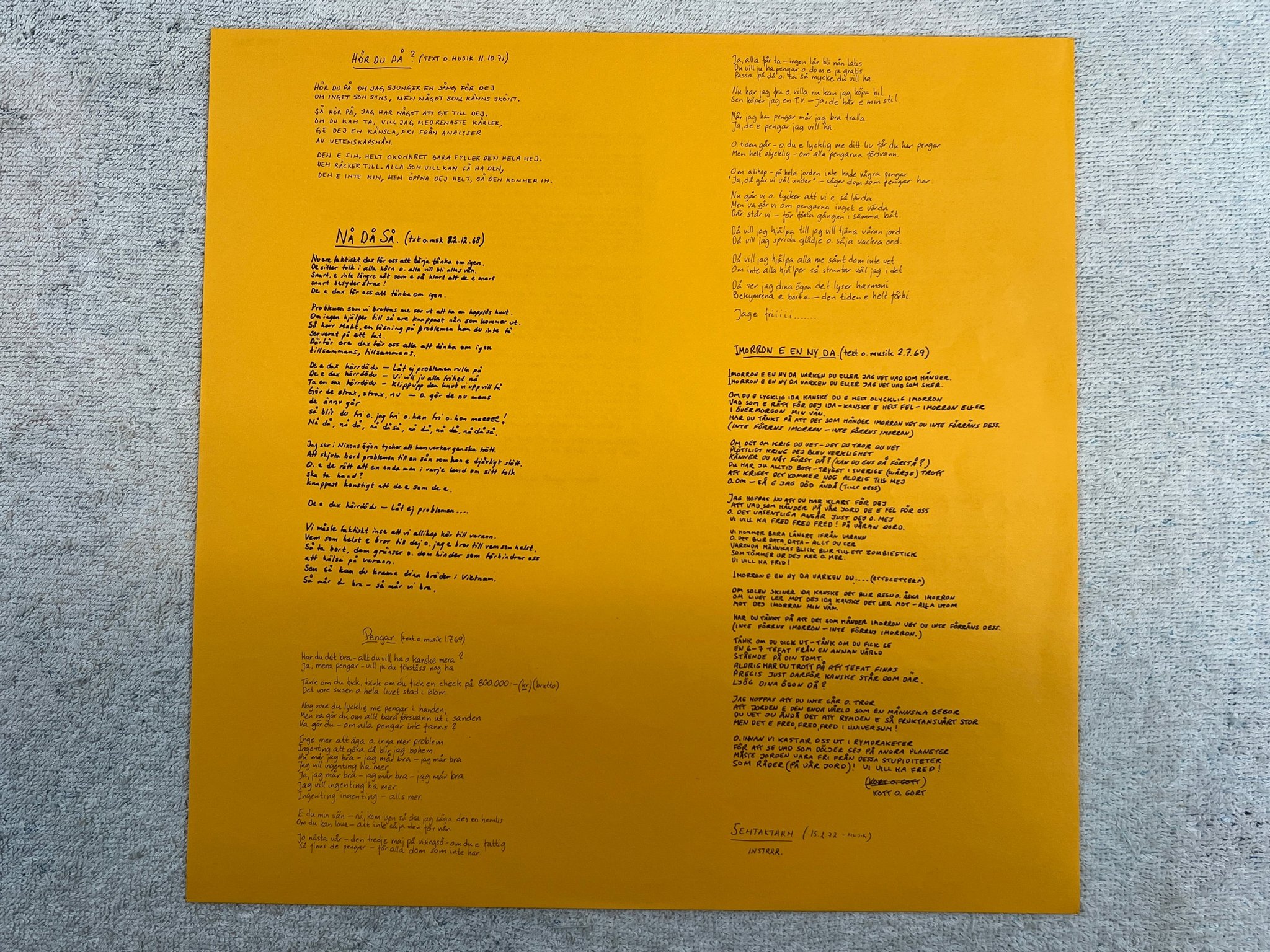 Omslagsbild för skivan MIKAEL RAMEL till dej LP -72 Swe SONET SLP 2637