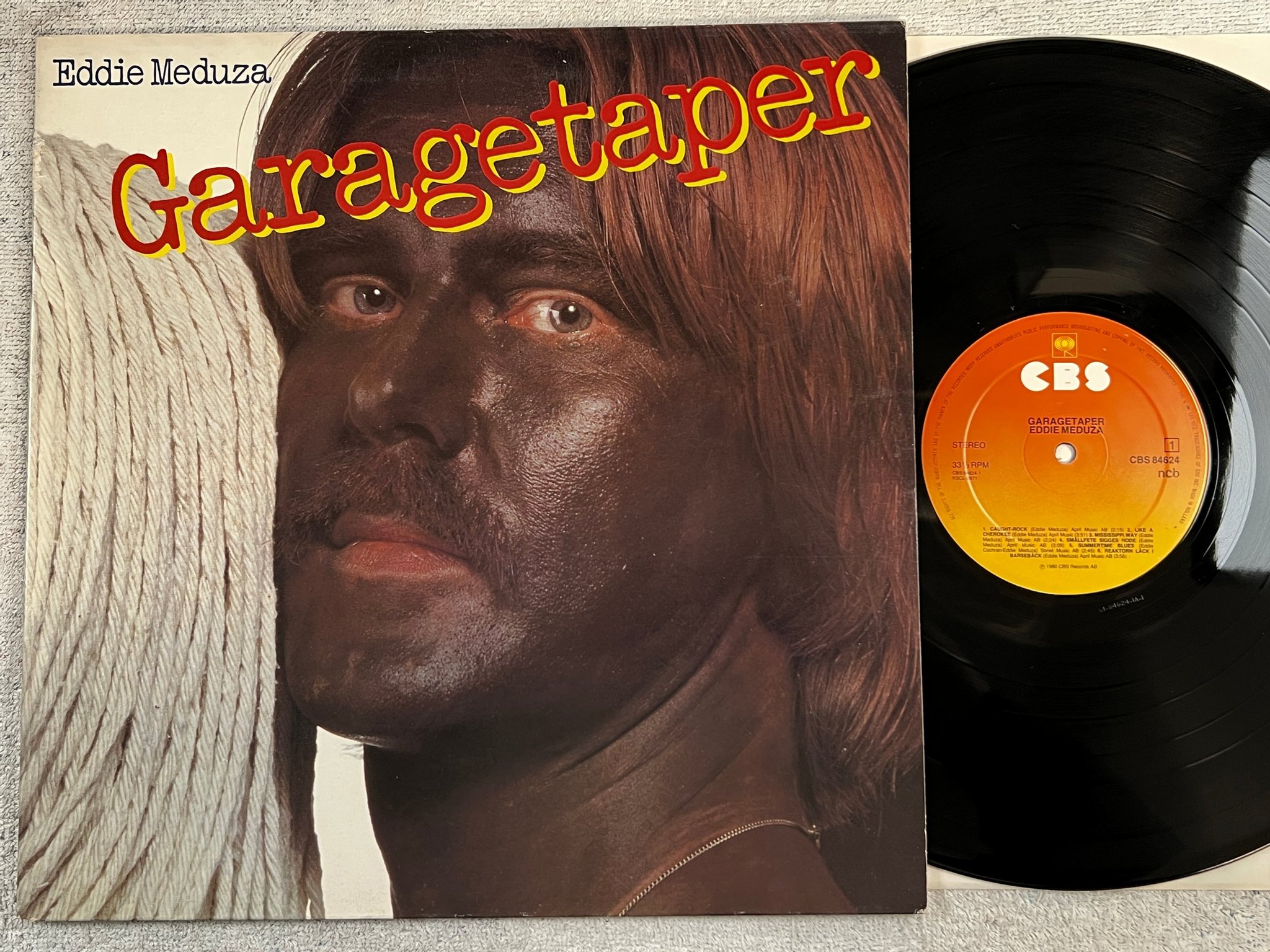 Omslagsbild för skivan EDDIE MEDUZA garagetaper LP -80 CBS 84624