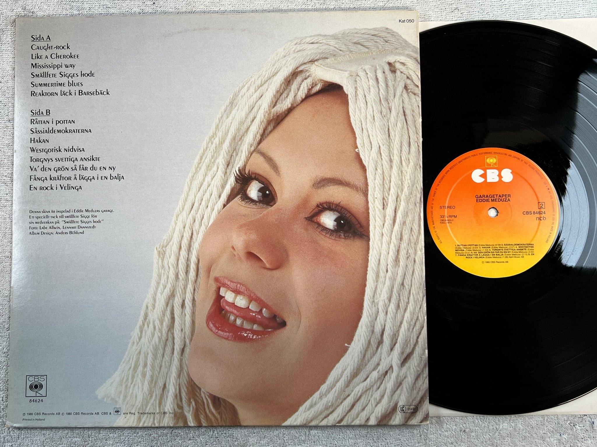Omslagsbild för skivan EDDIE MEDUZA garagetaper LP -80 CBS 84624