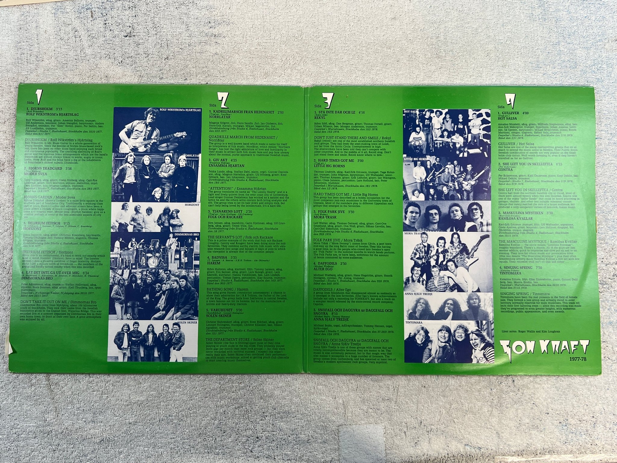 Omslagsbild för skivan V/A tonkraft 1977 2xLP -82 Swe TONKRAFT TLP-5 "Anna Själv Tredje"