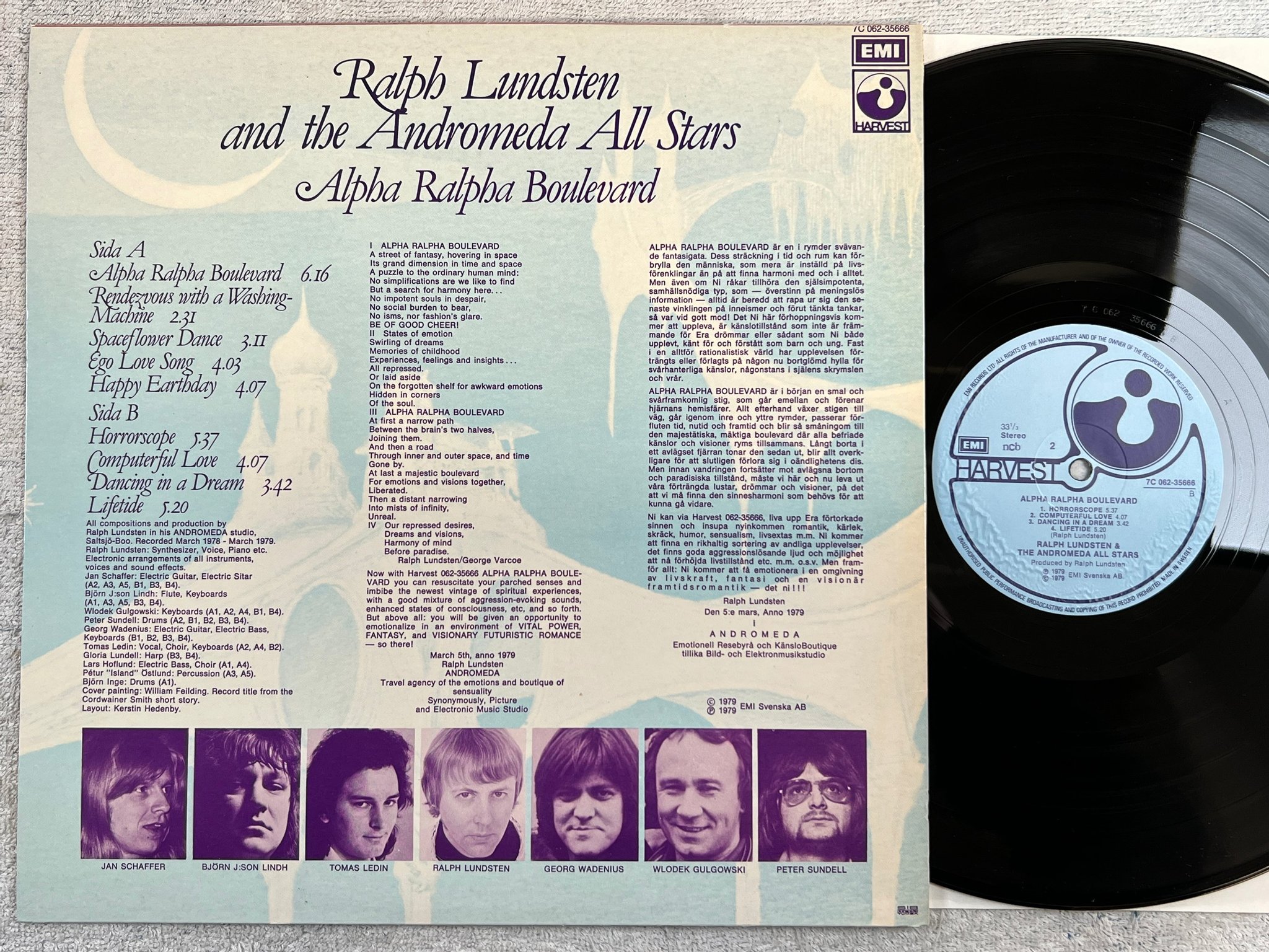 Omslagsbild för skivan RALPH LUNDTEN & THE ANDROMEDA ALL STARS alpha ralpha boulevard LP -79 7C-062-356