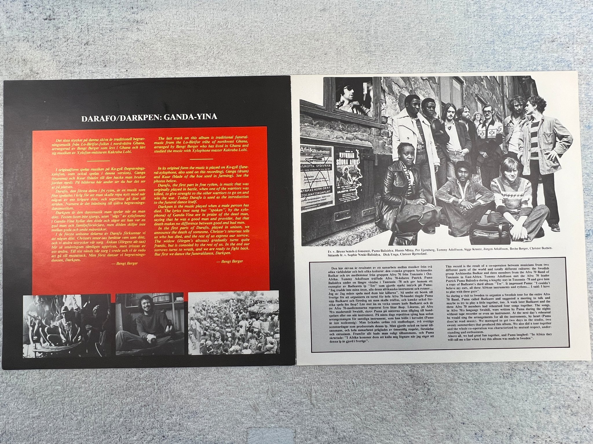 Omslagsbild för skivan ARCHIMEDS BADKAR & AFRO 70 bado kidogo LP -79 Swe MNW 91P afro funk / progg