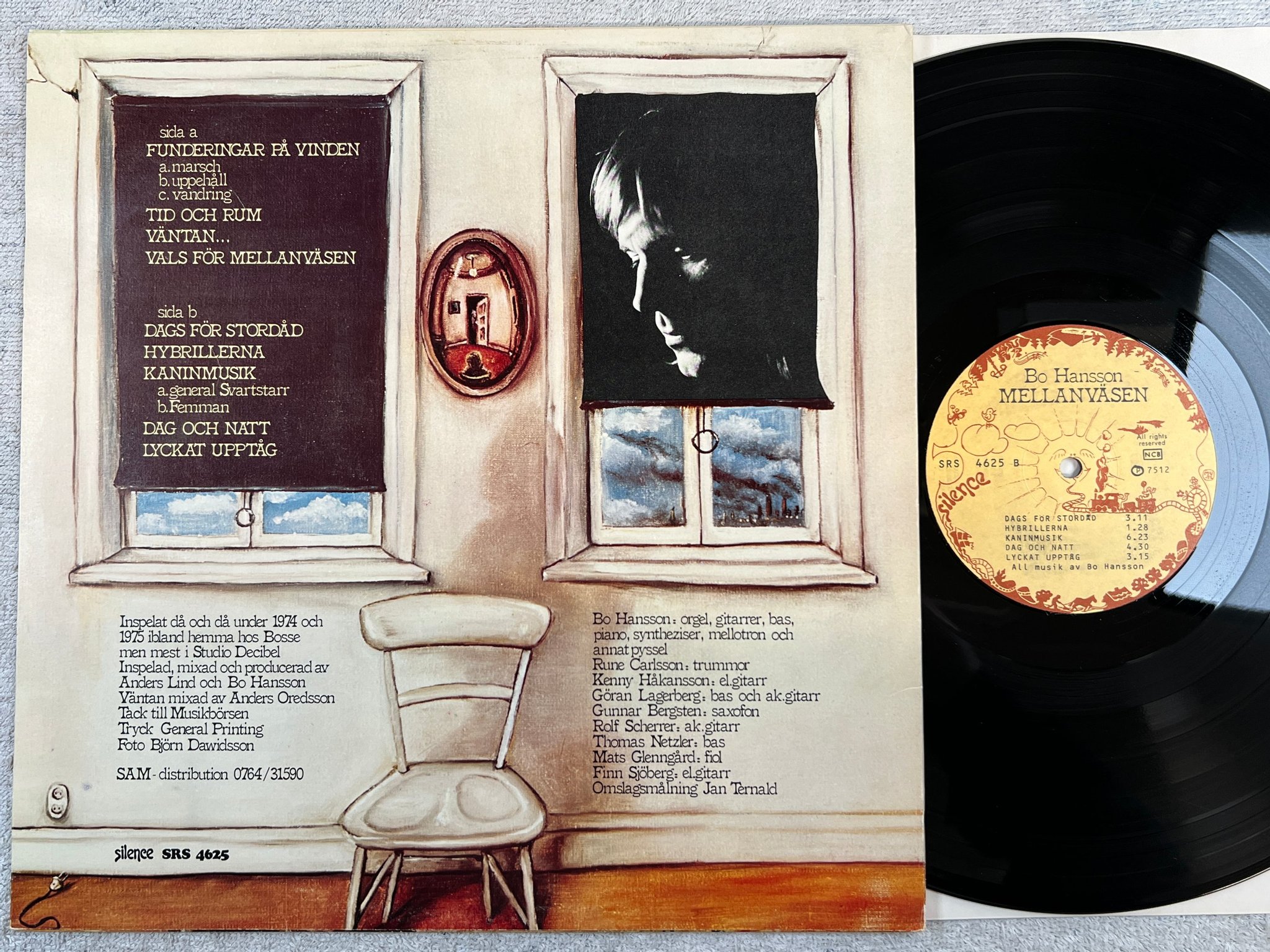 Omslagsbild för skivan BO HANSSON mellanväsen LP -75 Swe SILENCE SRS 4625